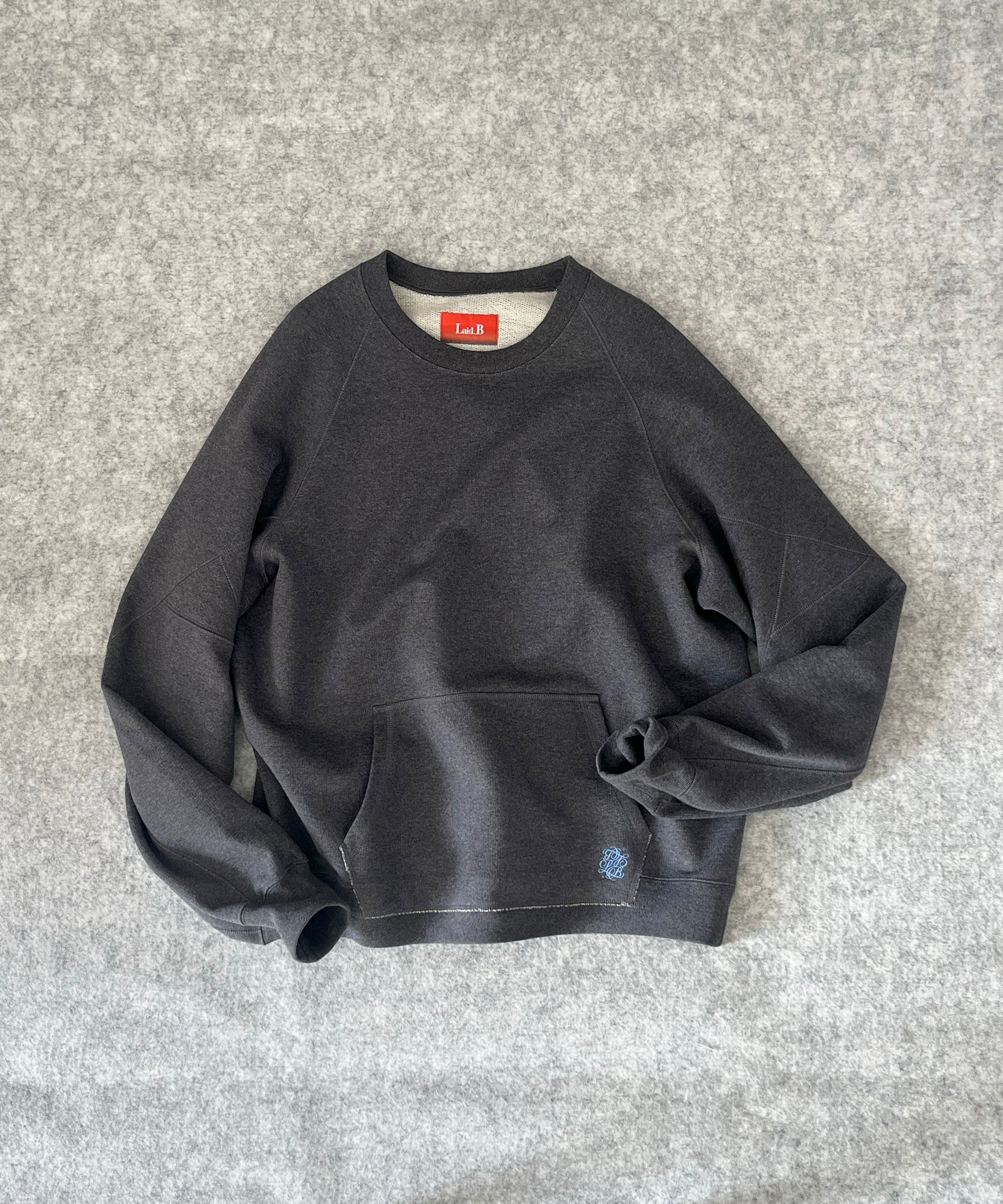 【EXCLUSIVE】Laid.B "Training" O×LB sweat shirts "CHARCOAL GRAY"