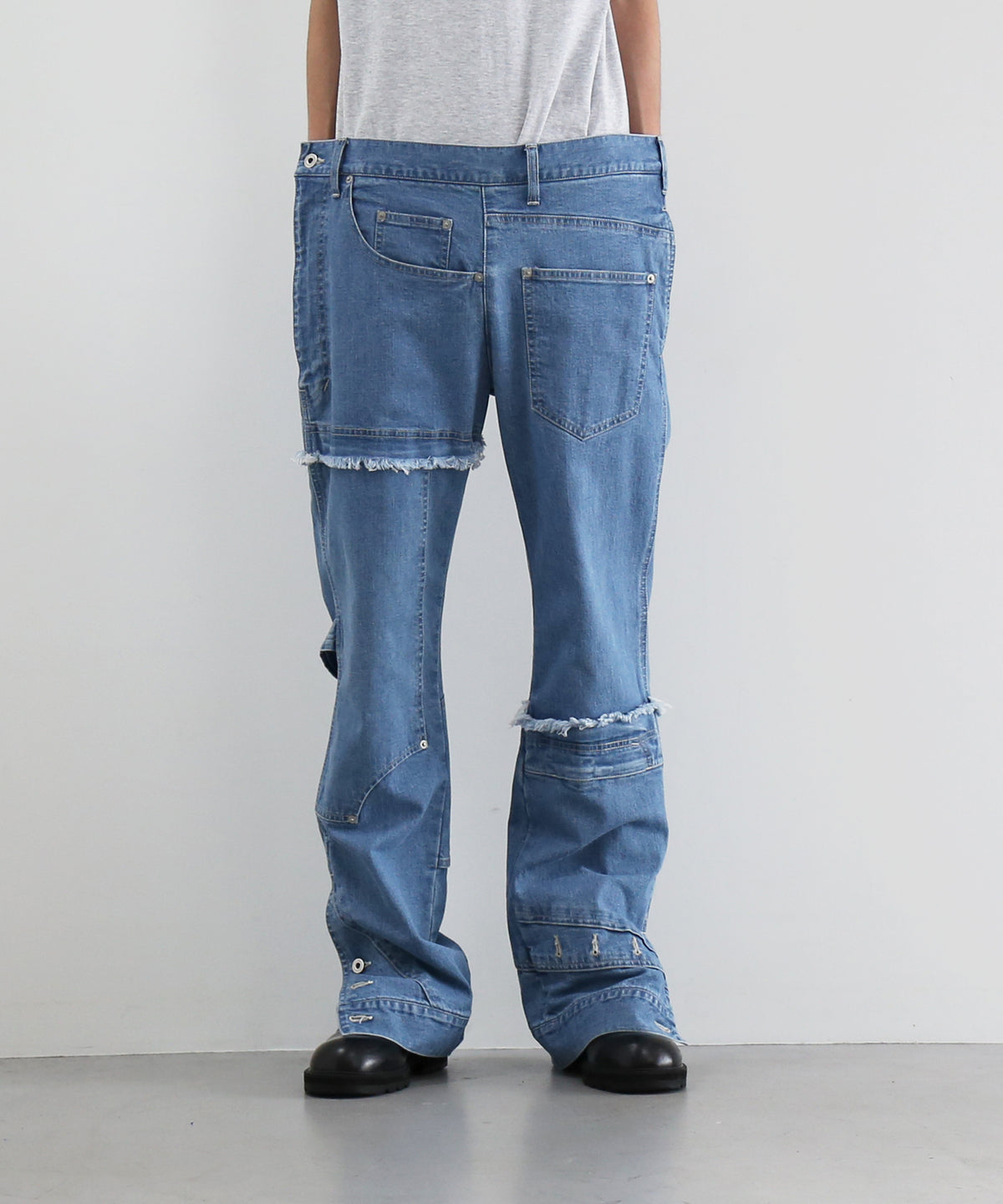 WHOWHAT Puzzle denim pants〈new type〉 "INDIGO FADE"