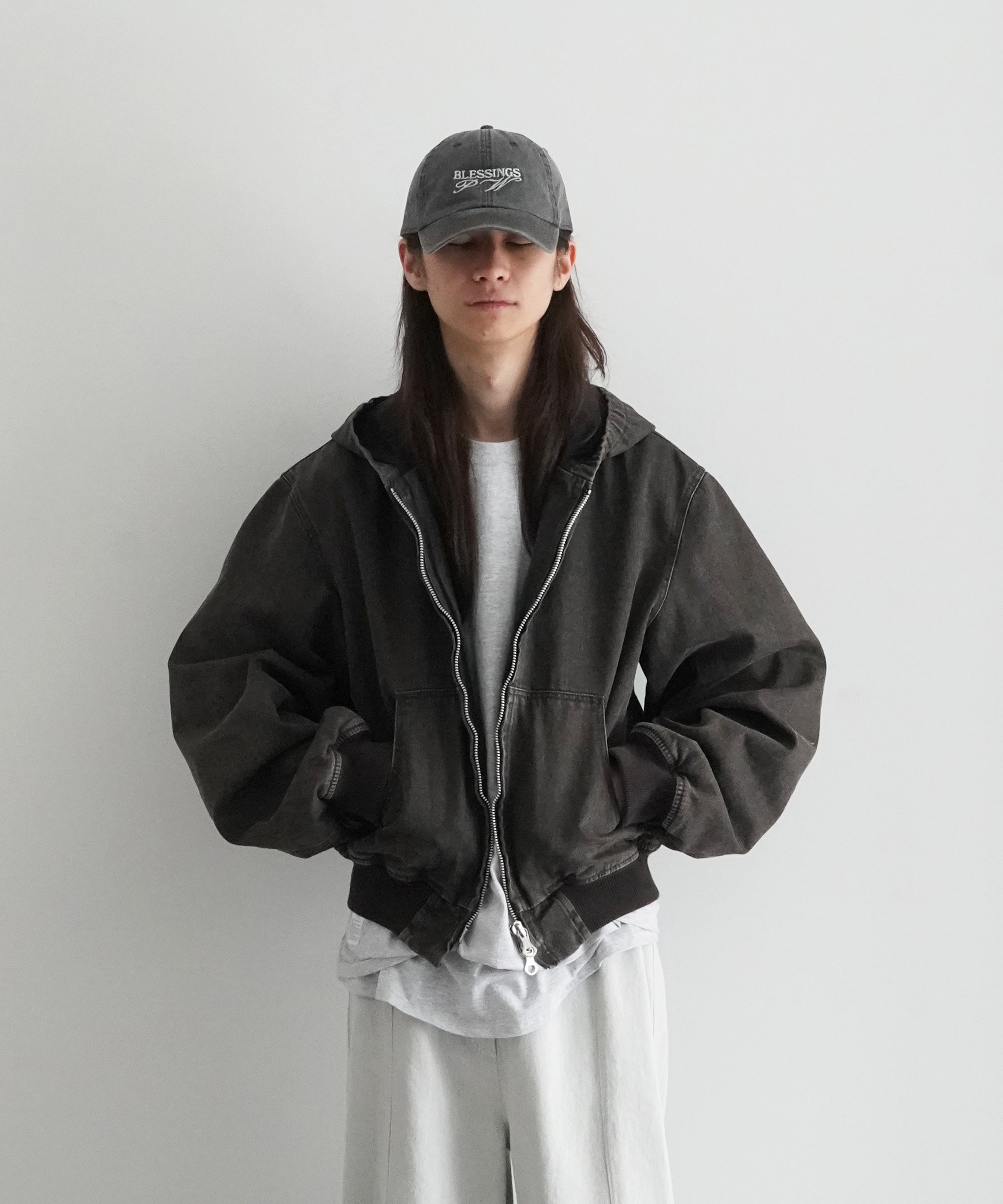 OUR LEGACY Bank jacket "BLACK COATED WASH"