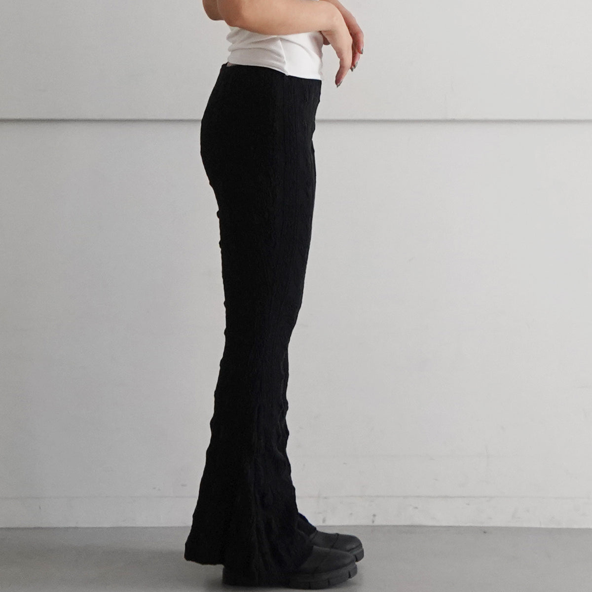 kotohayokozawa【コトハヨコザワ】shrunk - knit legging pants