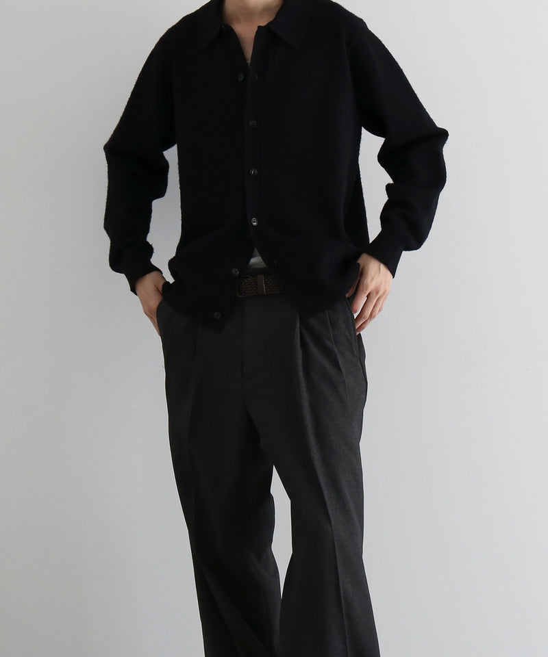 【Pre order】KAIKO Antistasic polo cardigan "BLACK"