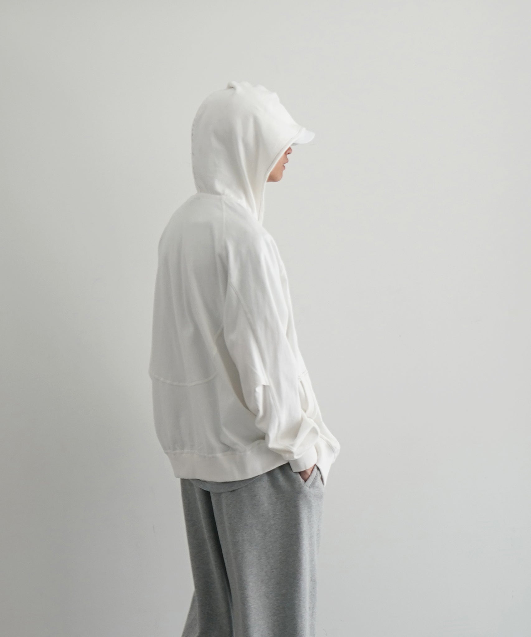 SAN SAN GEAR Washed hoodie zip-up "IVORY"