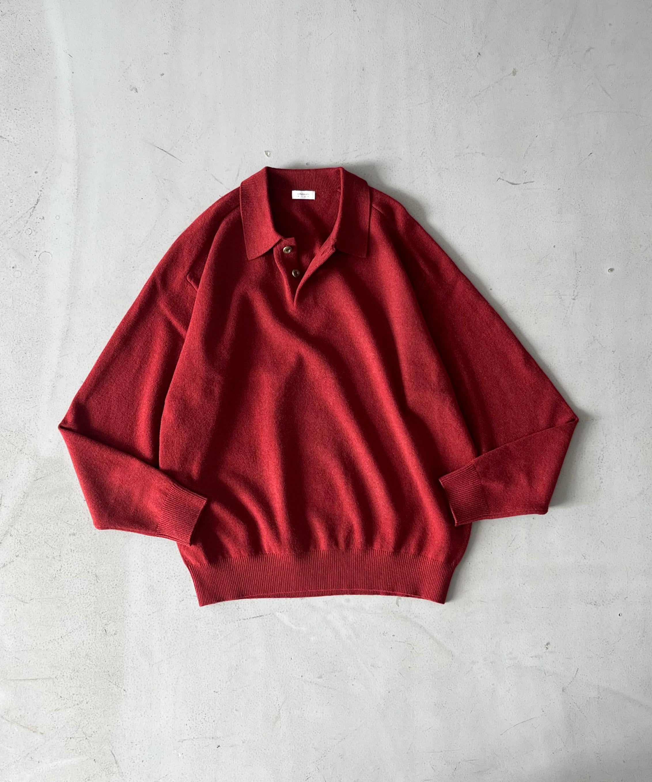 crepuscule M-g knit polo "RED"