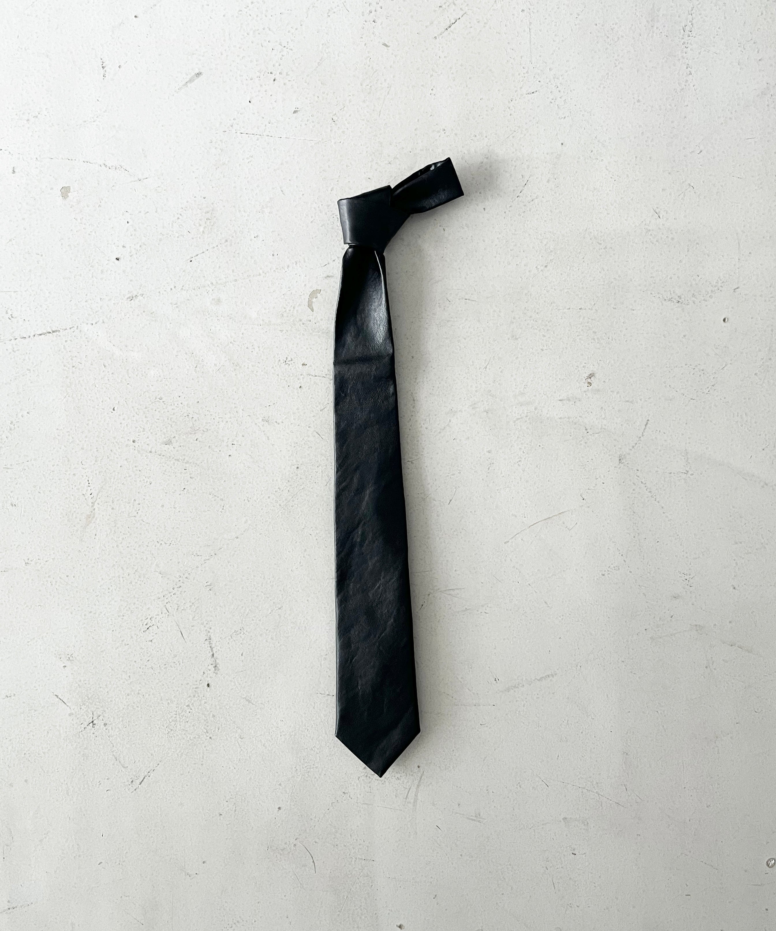 OUR LEGACY Tie "BLACK REAL FAKE LEATHER"