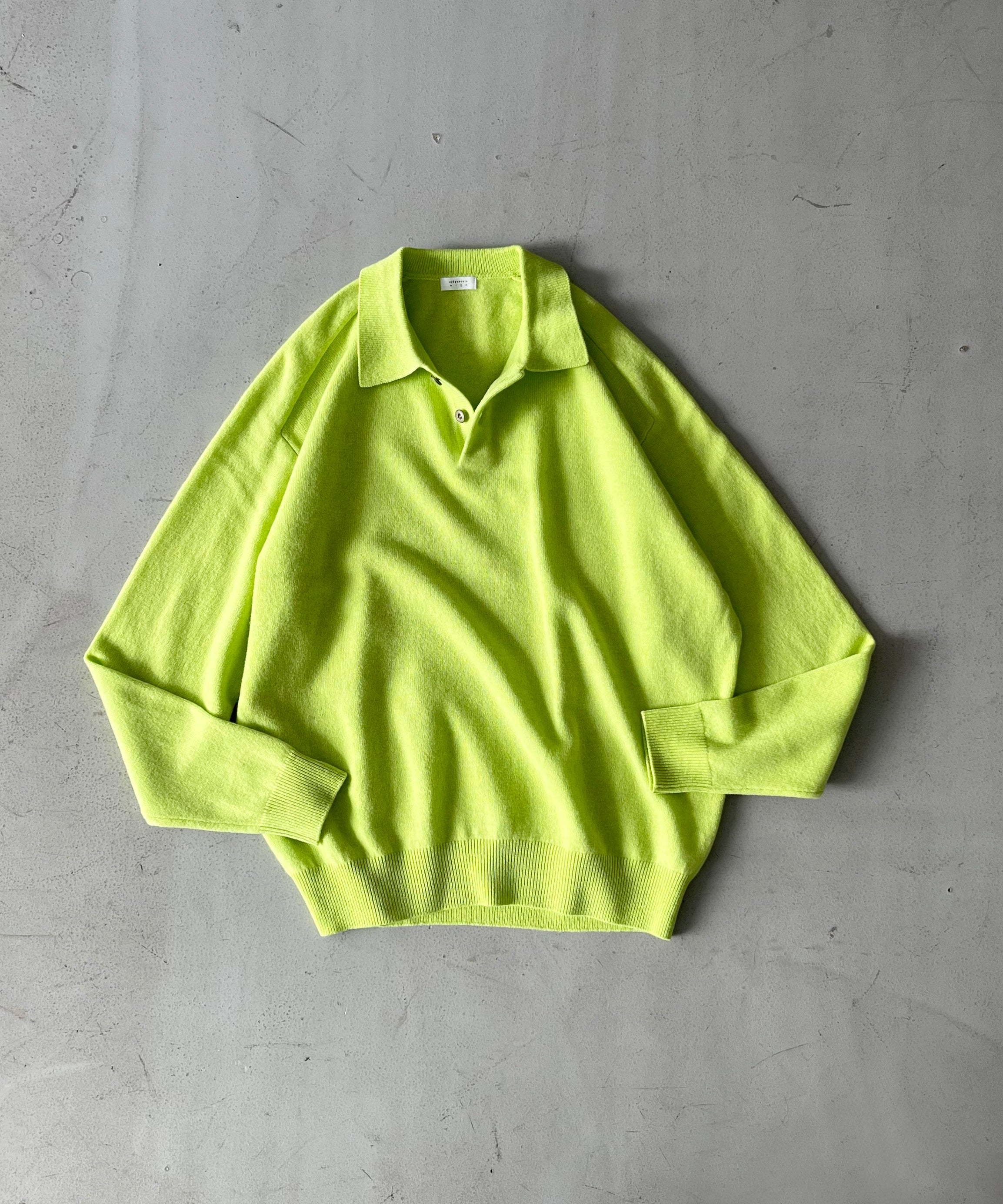 crepuscule M-g knit polo "LIME"