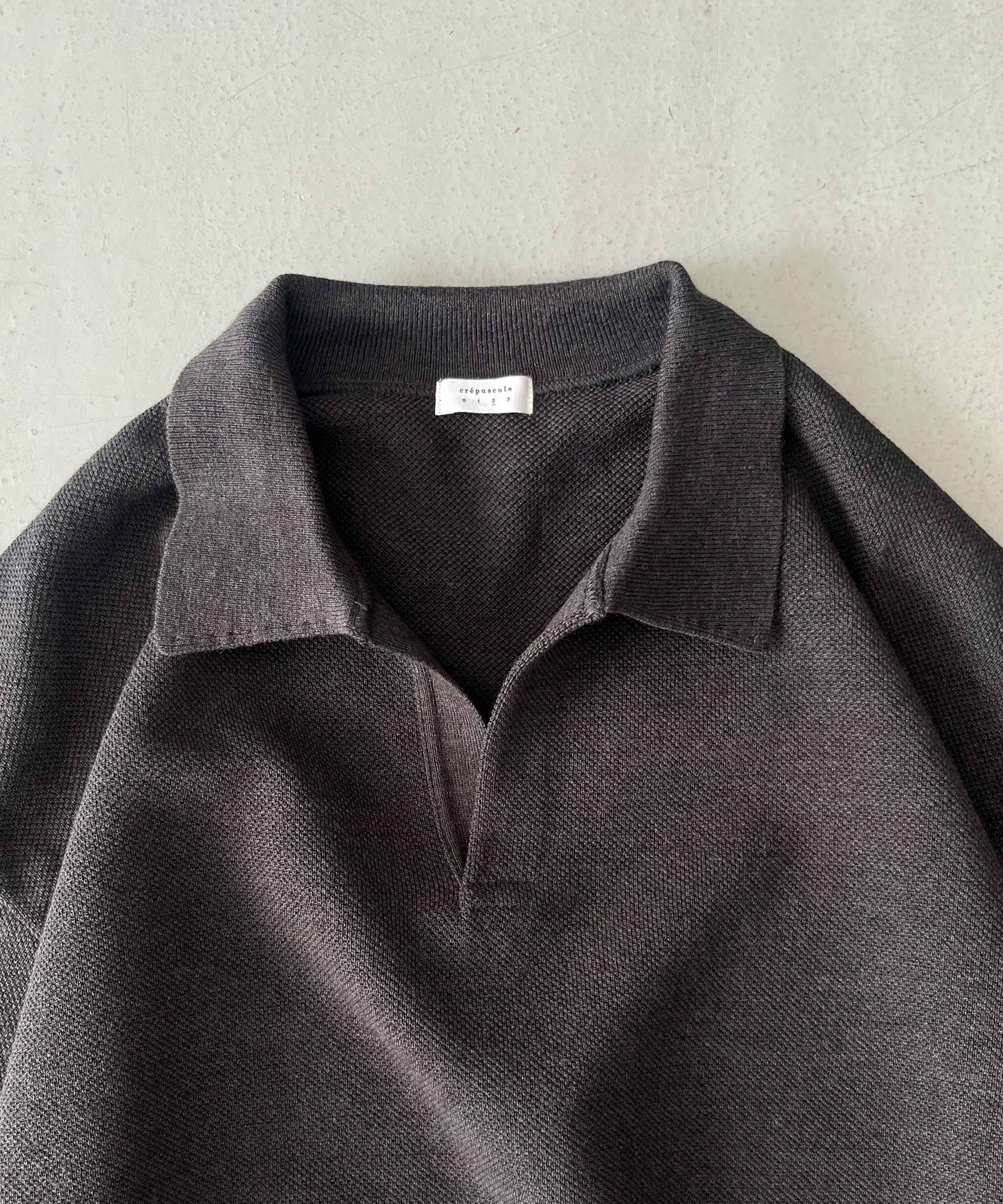 crepuscule Co/wo moss stitch skipper "CHARCOAL"