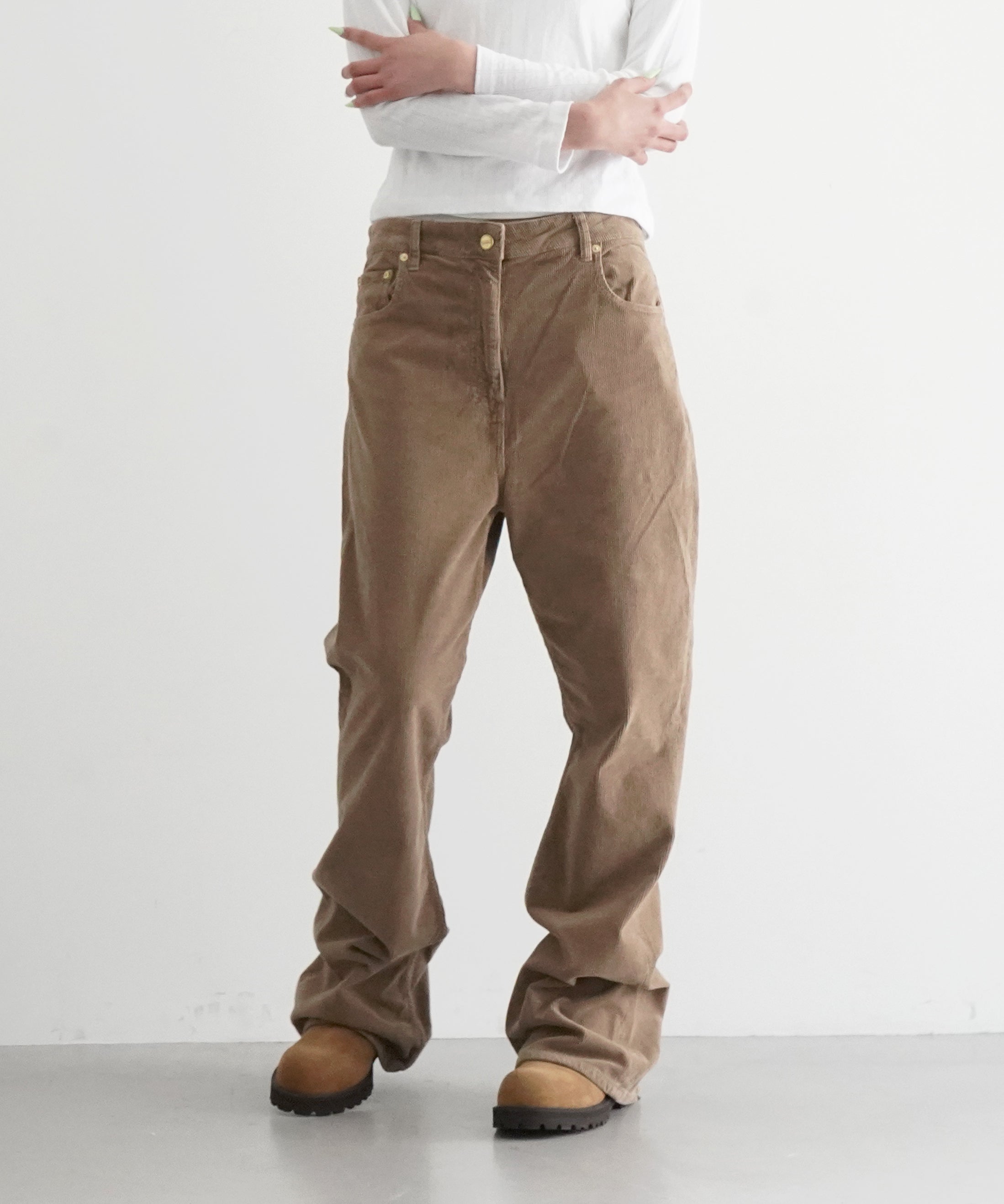 【超安い】 Ganni【ガニー】washed corduroy iry hw pants  パンツ