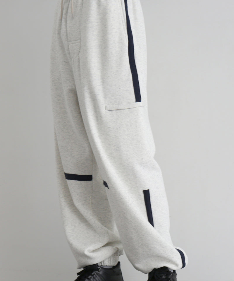 PHINGERIN Tape sweatpants "A:OATMEAL"