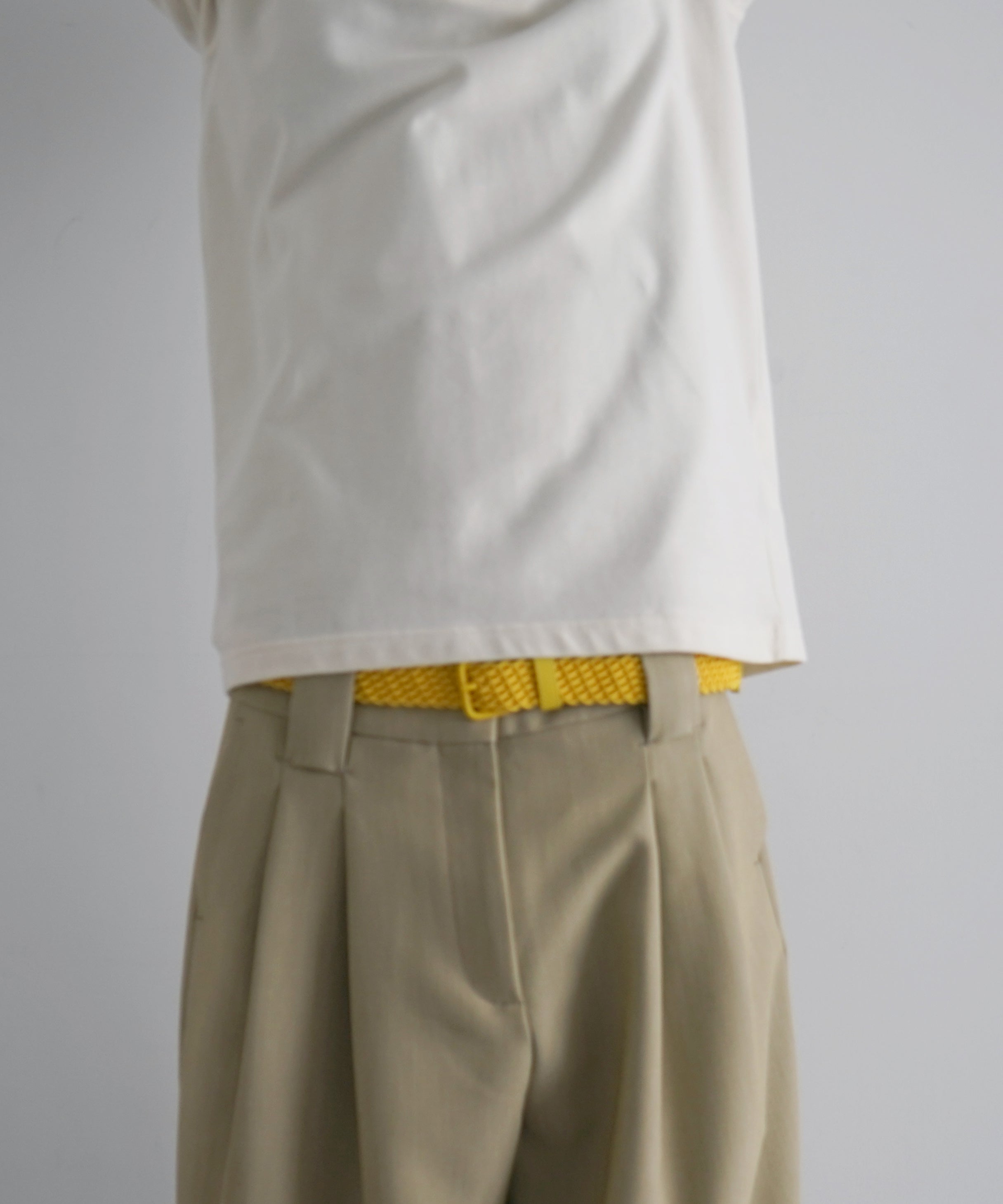 GANNI Future Melange twill suiting mid waist pants "BOA"