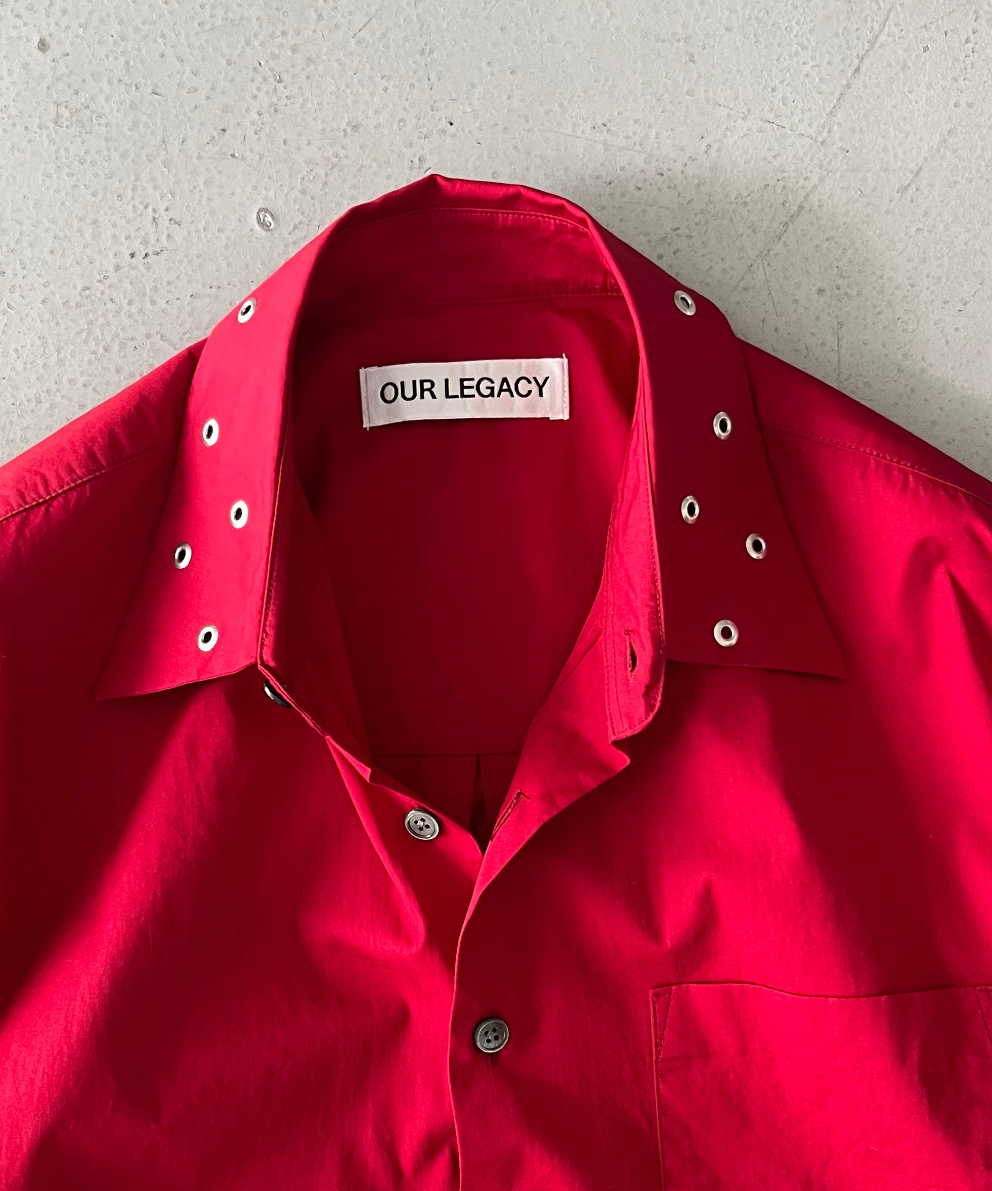 OUR LEGACY Above shirt "LIPSTICK RED SUPER POPLIN"