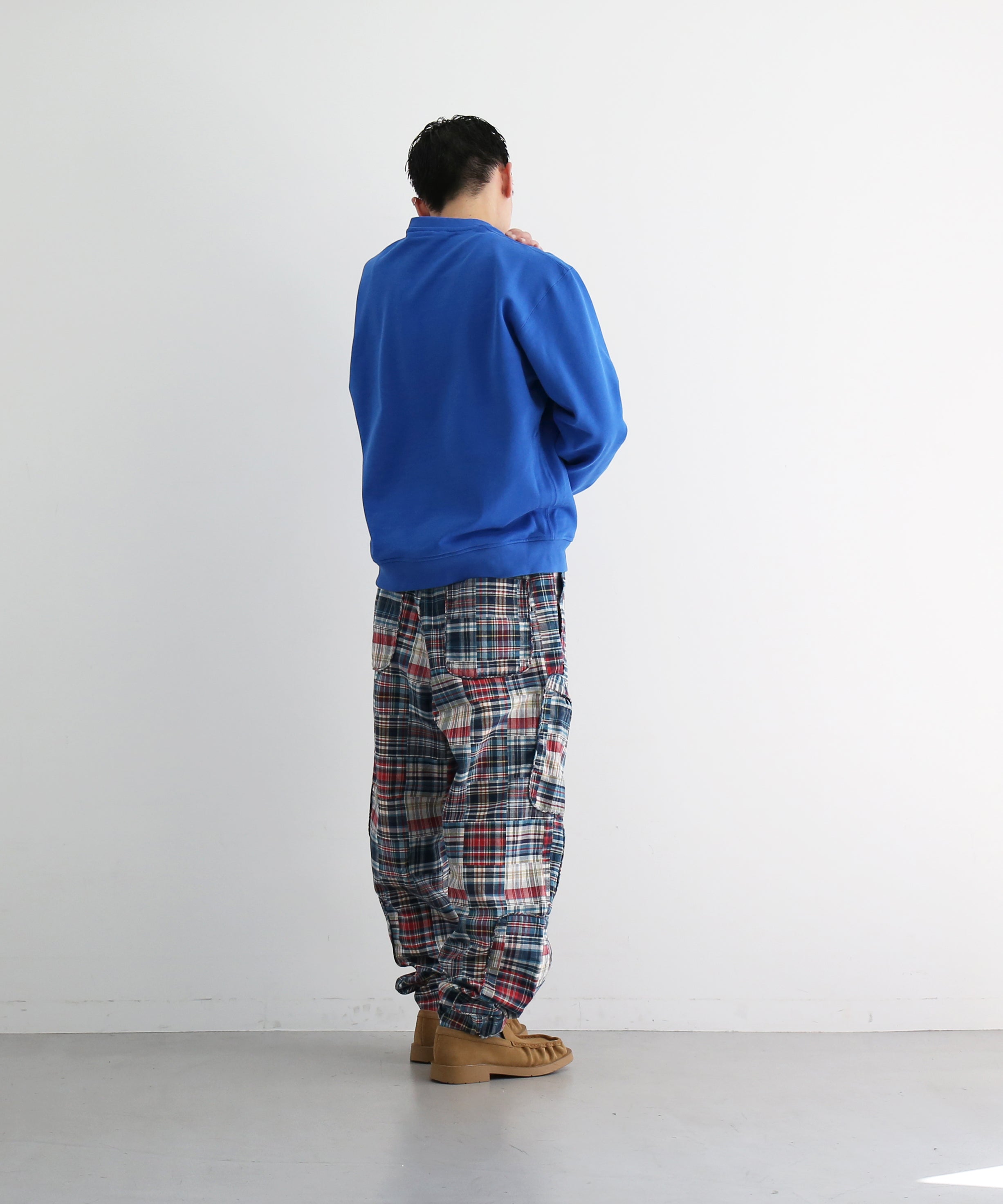 PHINGERIN Piped flight pants "B:BLUE×RED"