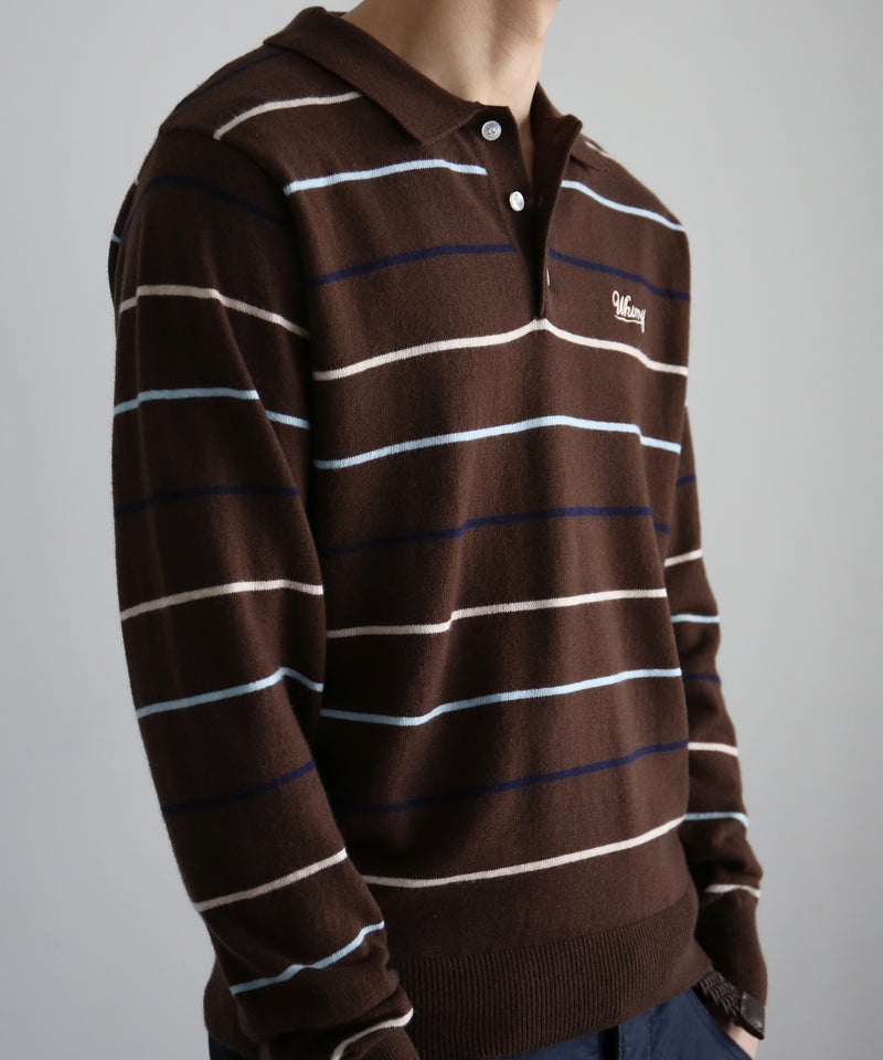 Whimsy Grandpa knit polo "LIGHT BLUE"