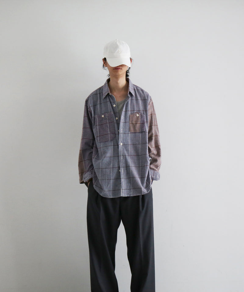 Engineered Garments Work shirt - color blook check "MULTI COLOR"