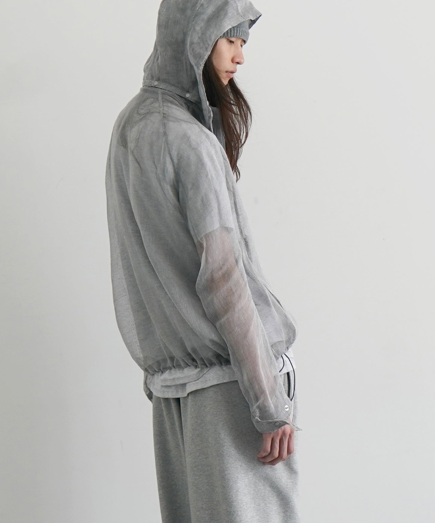 OPPOSE DUALITY Mosquito net parka "LIGHT GRAY"