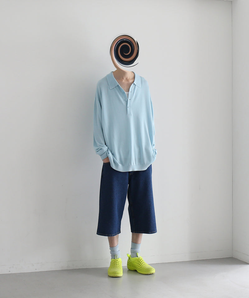 【EXCLUSIVE】crepuscule L/s polo "SAX"