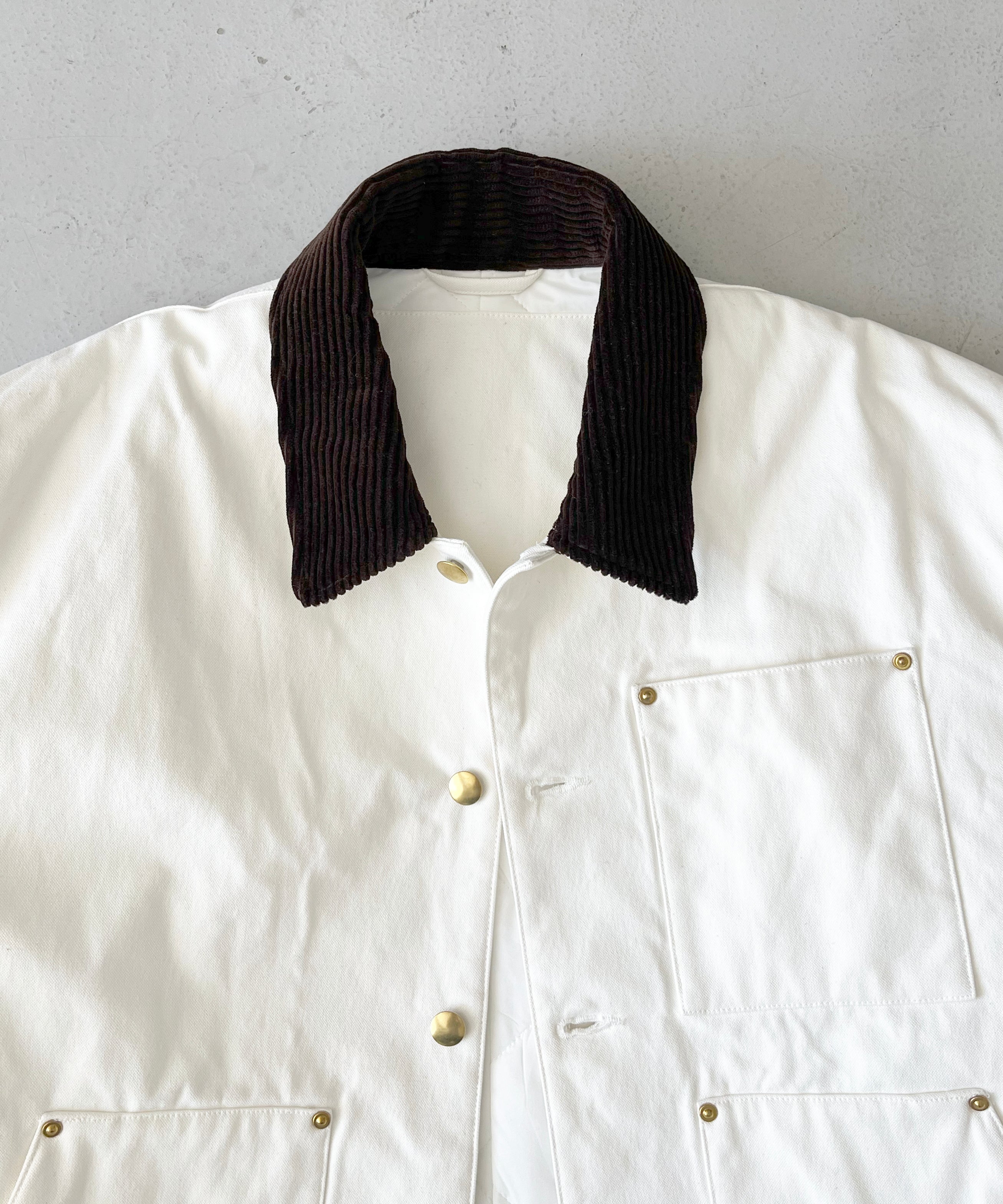 UNUSED Padded duck jacket "OFF WHITE"