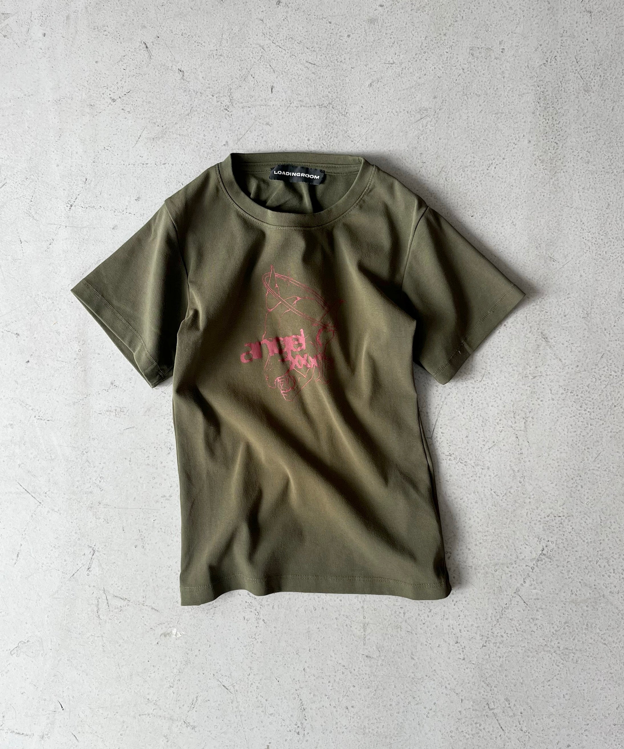 LOADINGROOM Angel goblin tee "DARK GREEN"