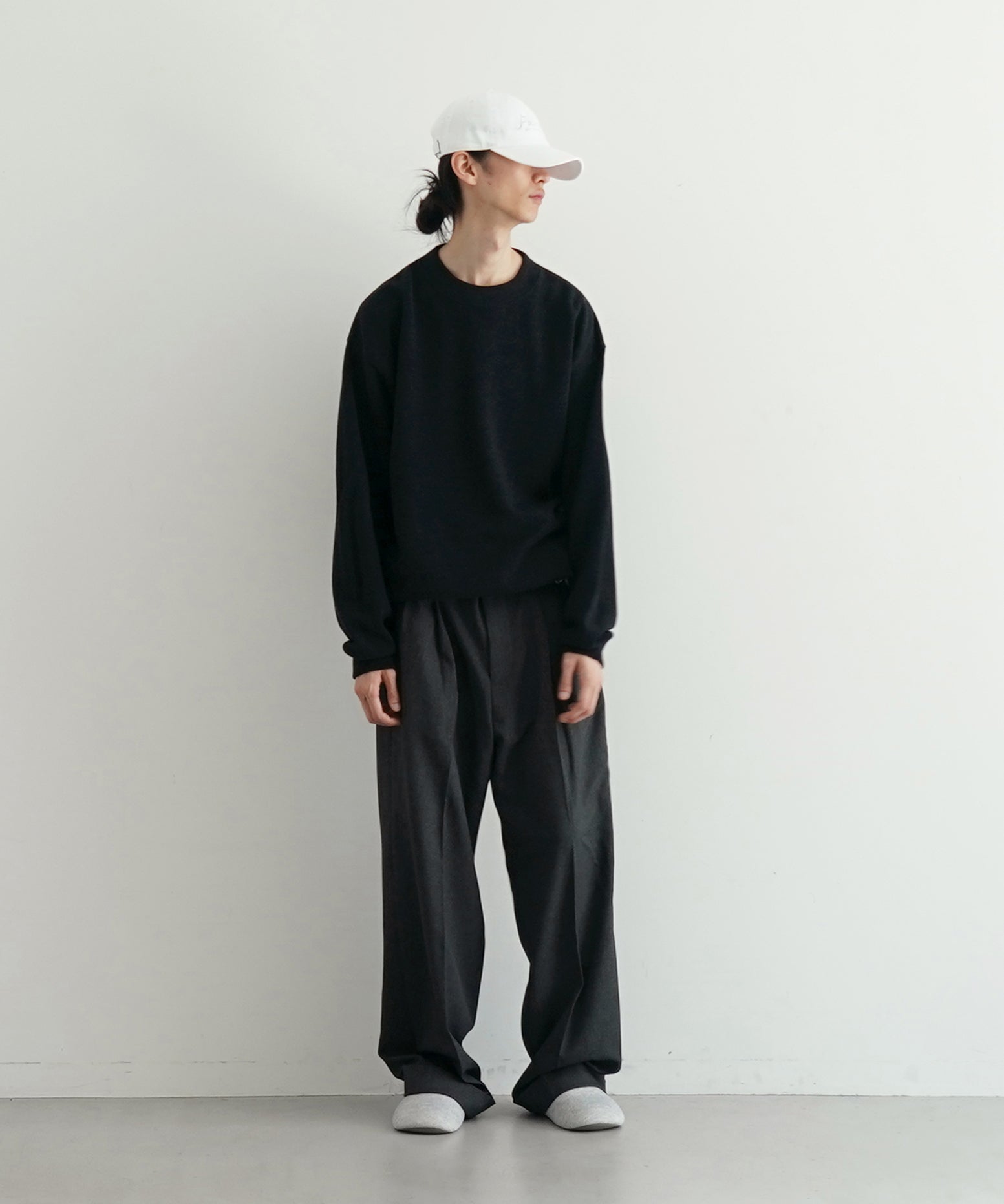 crepuscule Co/wo moss stitch p/o "BLACK"