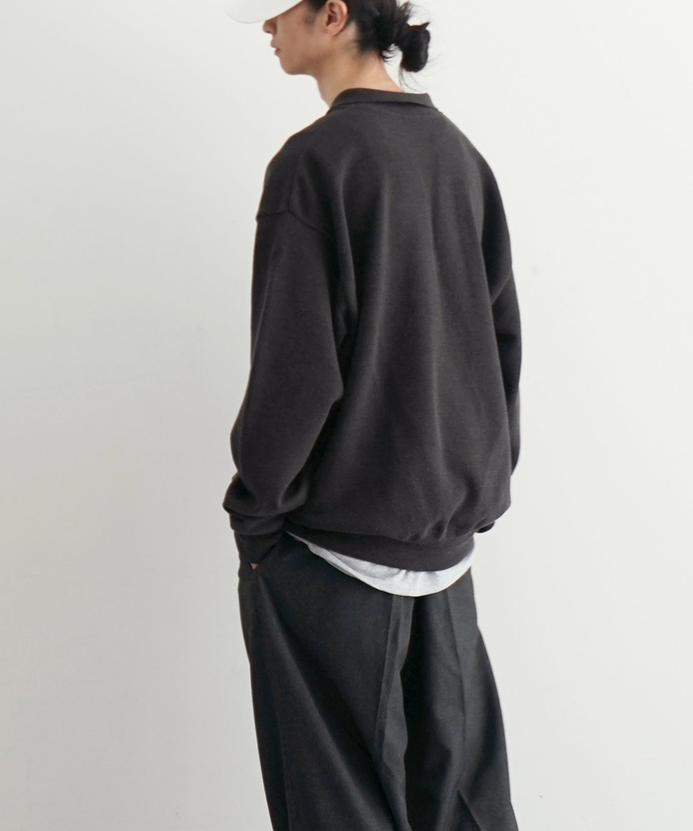 crepuscule Co/wo moss stitch skipper "CHARCOAL"