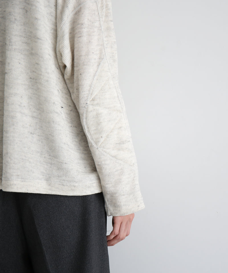 ensou. D-shaped long sleeve tee "OATMEAL"