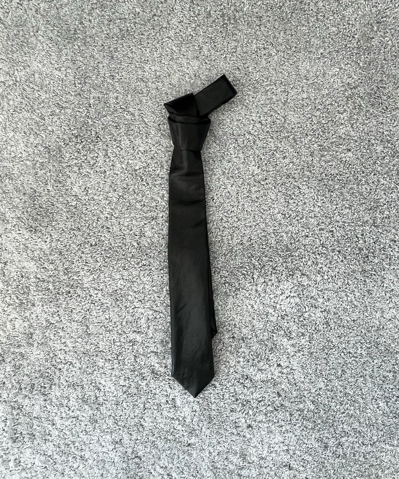 OUR LEGACY Tie "BLACK REAL FAKE LEATHER"