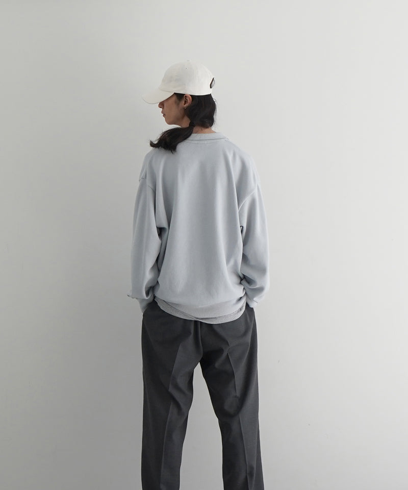 【EXCLUSIVE】crepuscule Co/ra moss stitch skipper "BLUE GRAY"