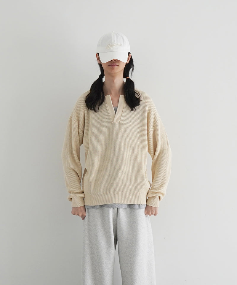 OLD FOLK HOUSE Skipper knit "NATURAL"