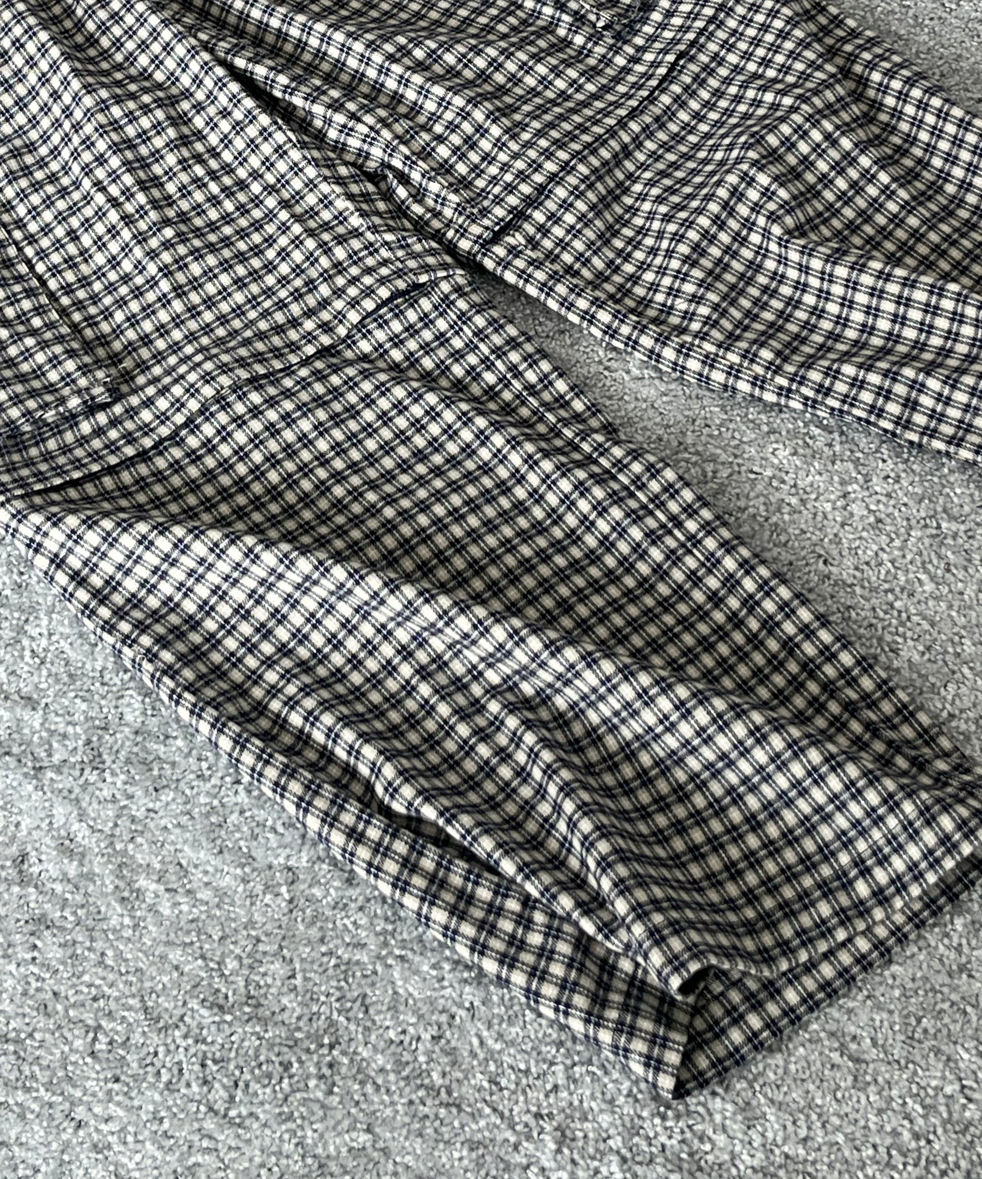 Basketcase Dolly,plaid cargos "BLUE CREAM"