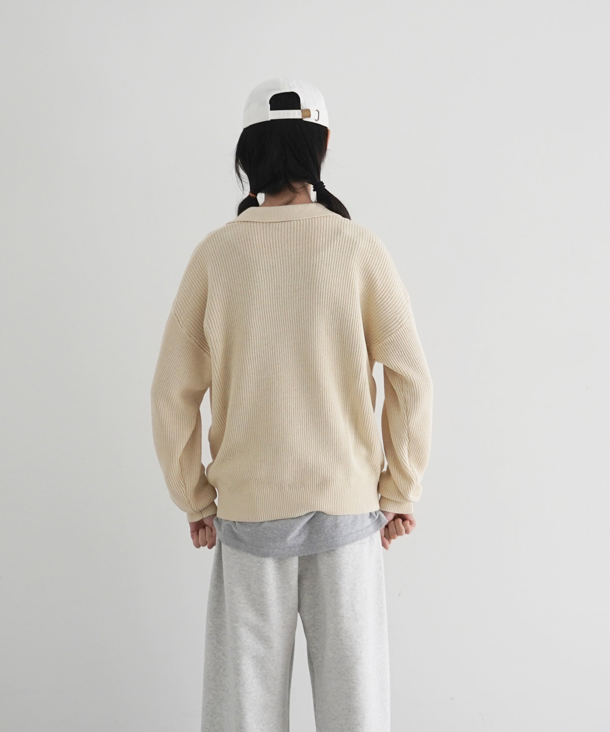 OLD FOLK HOUSE Skipper knit "NATURAL"