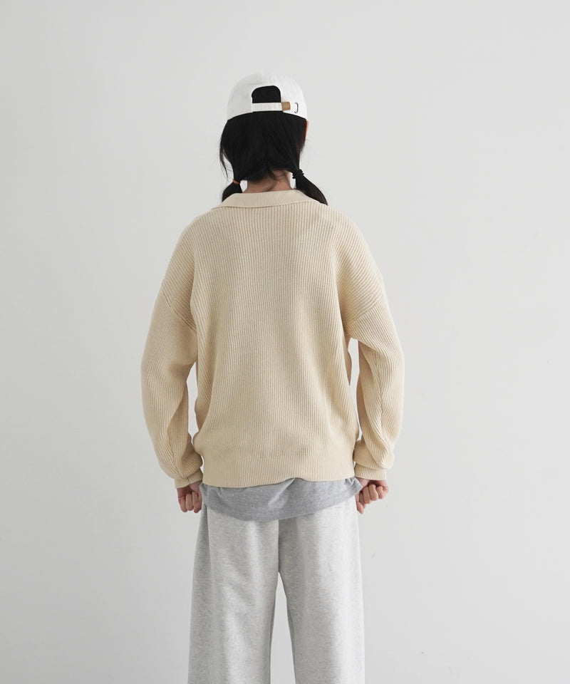 OLD FOLK HOUSE Skipper knit "NATURAL"