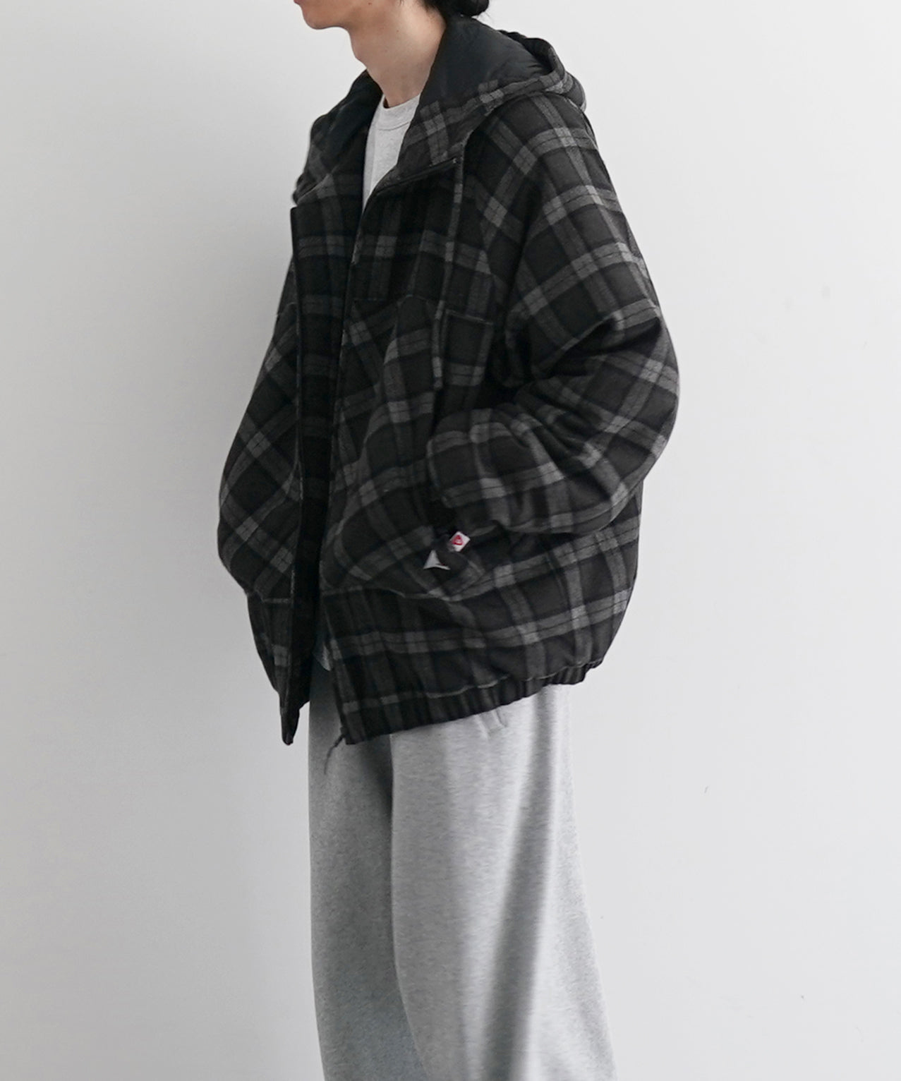 ROA Logger wool primaloft checked jacket "ANTHRACITE"