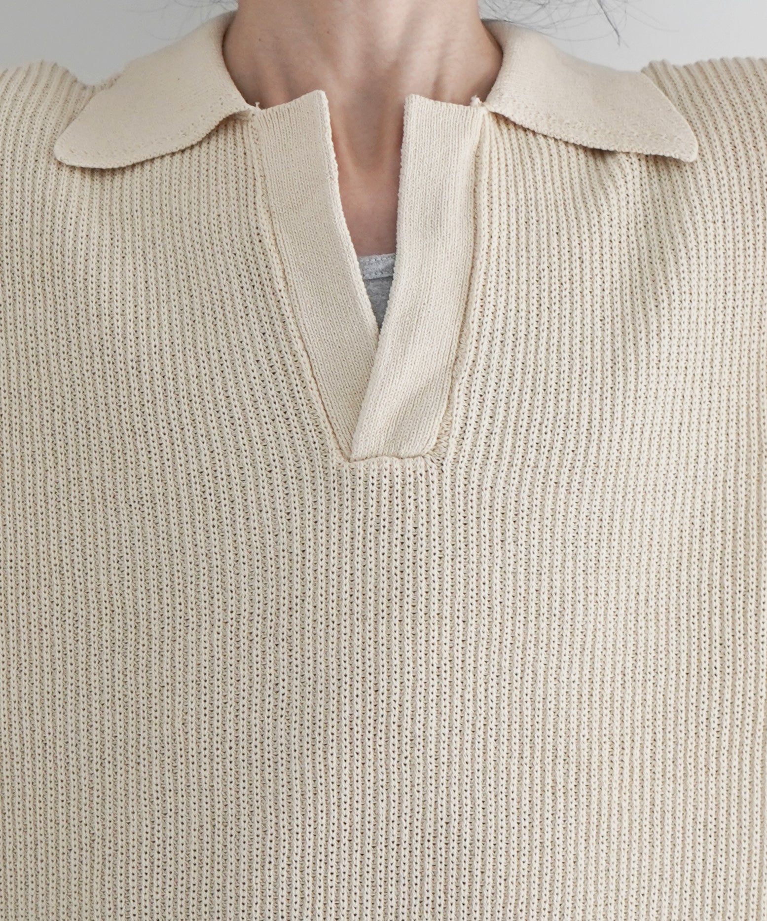 OLD FOLK HOUSE Skipper knit "NATURAL"