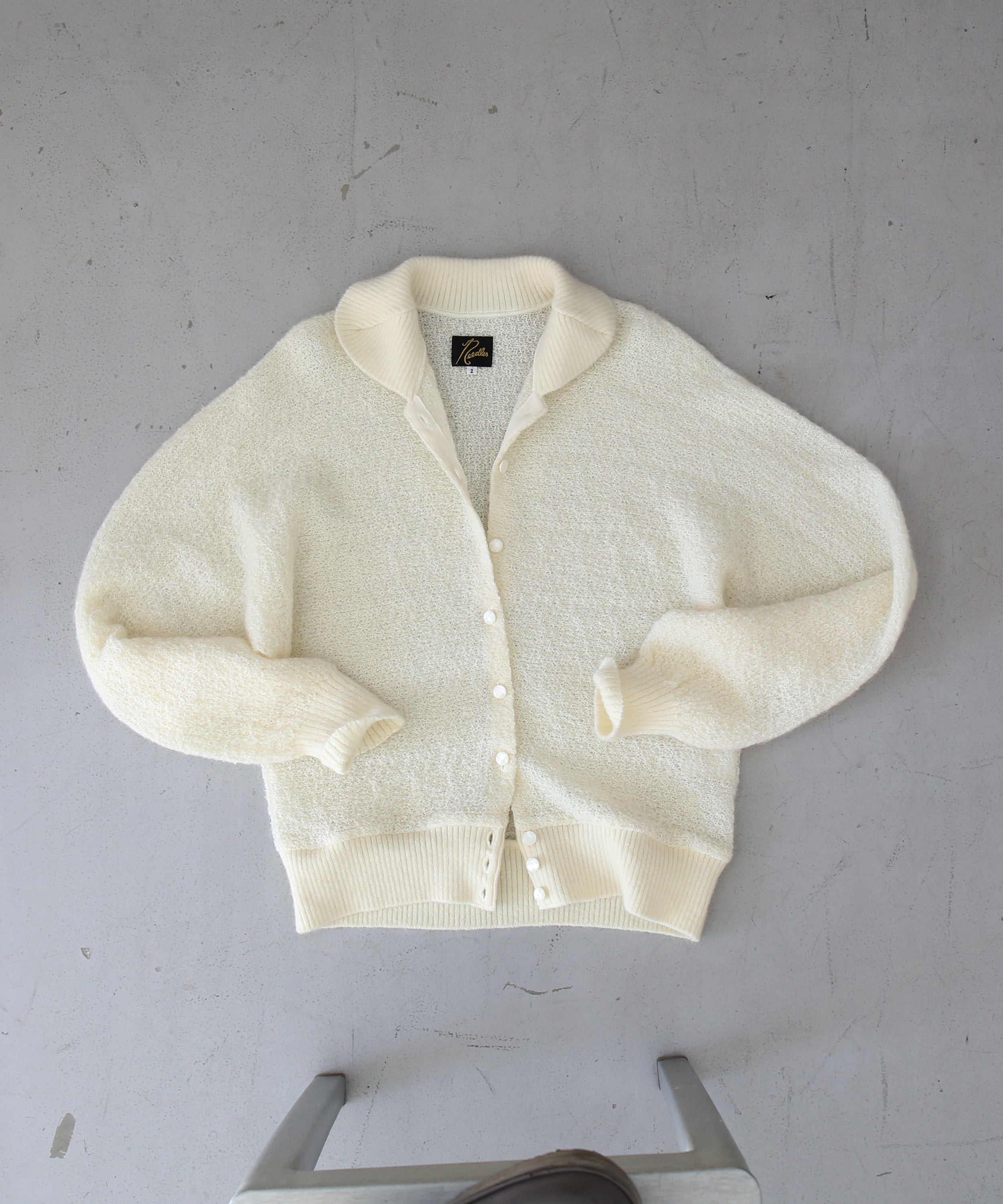 NEEDLES【ニードルズ】 Round collar cardigan -crepe weave- 