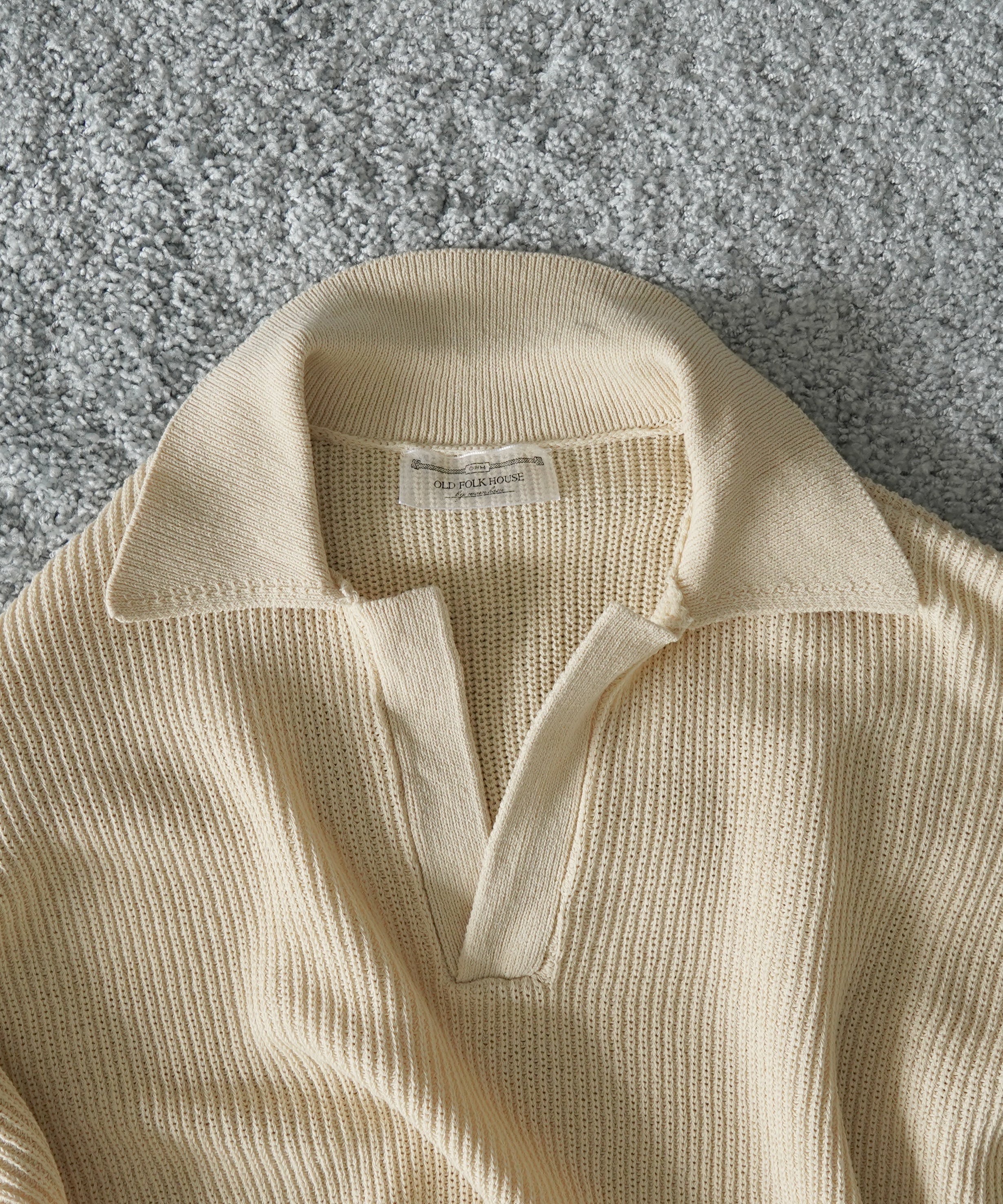 OLD FOLK HOUSE Skipper knit "NATURAL"