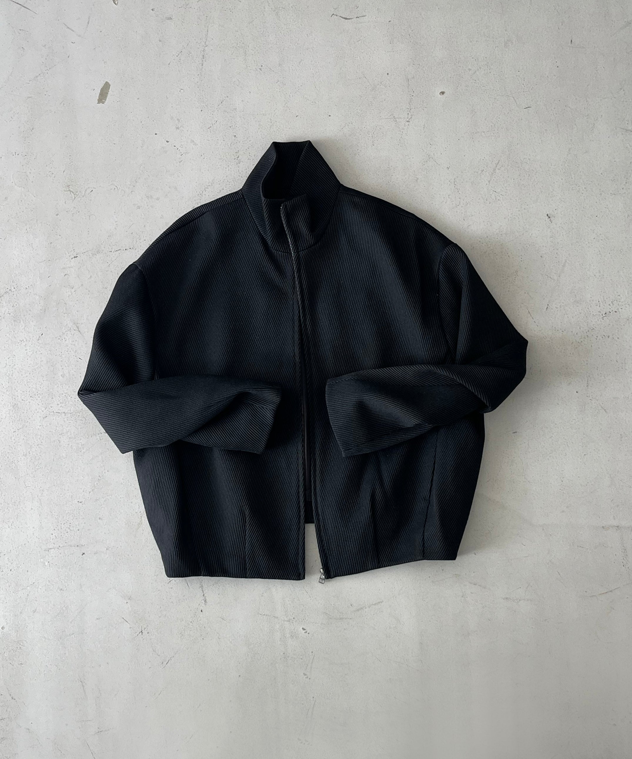 Omar Afridi Stand collar bud blouson "BLACK"