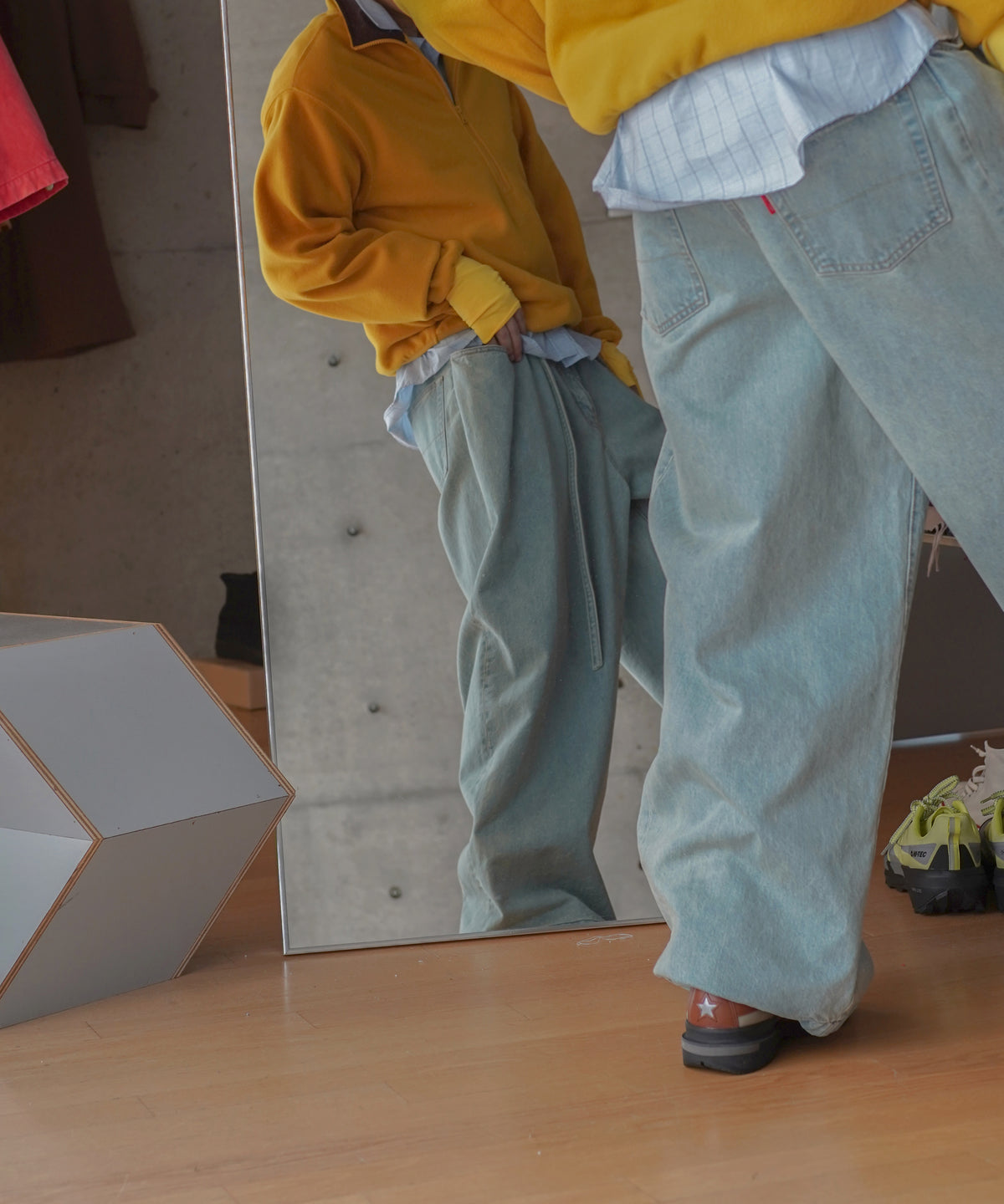 NEONSIGN Wave denim "TOP GRAY"