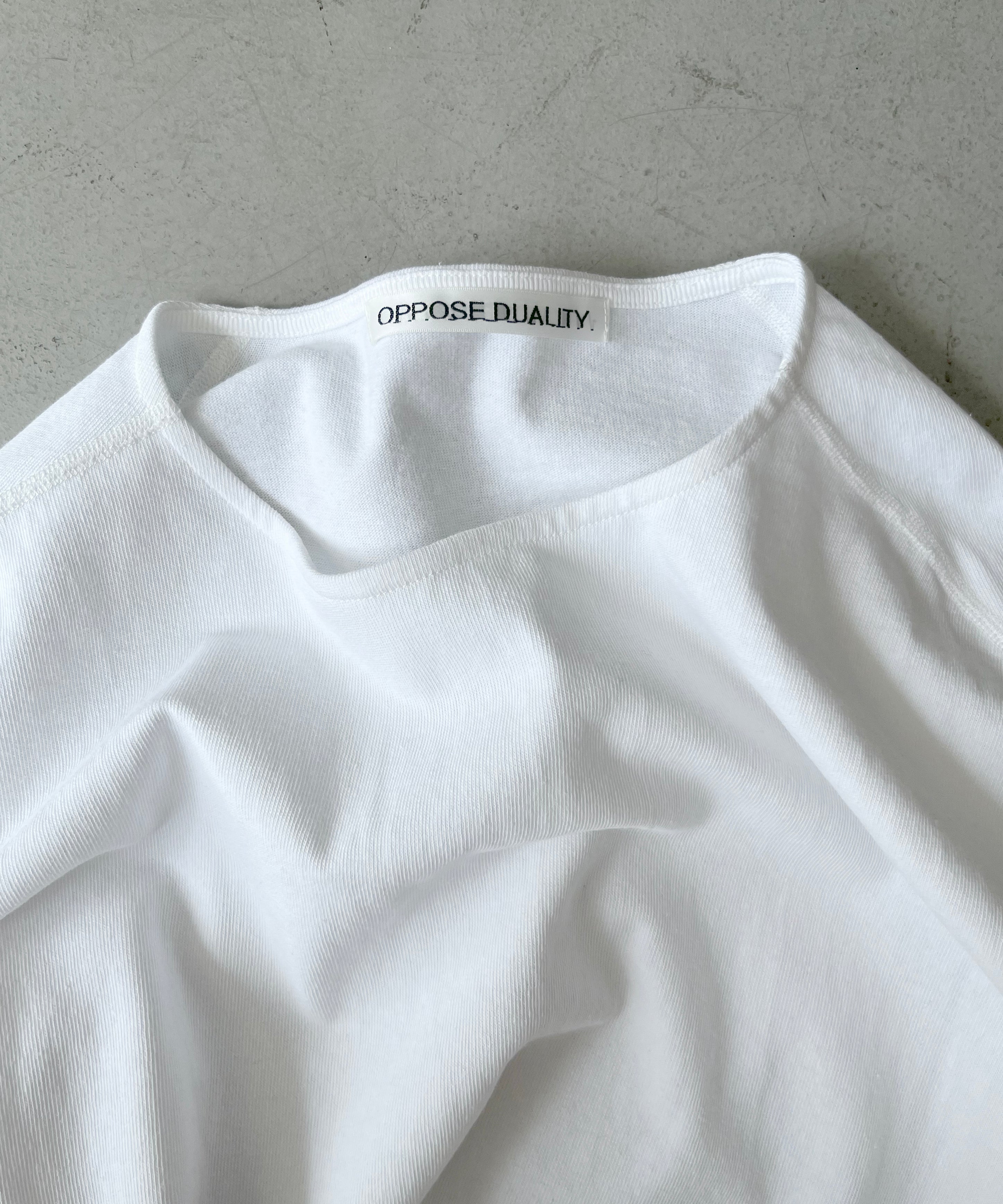 OPPOSE DUALITY Long sleeve t-shirt cotton "WHITE"