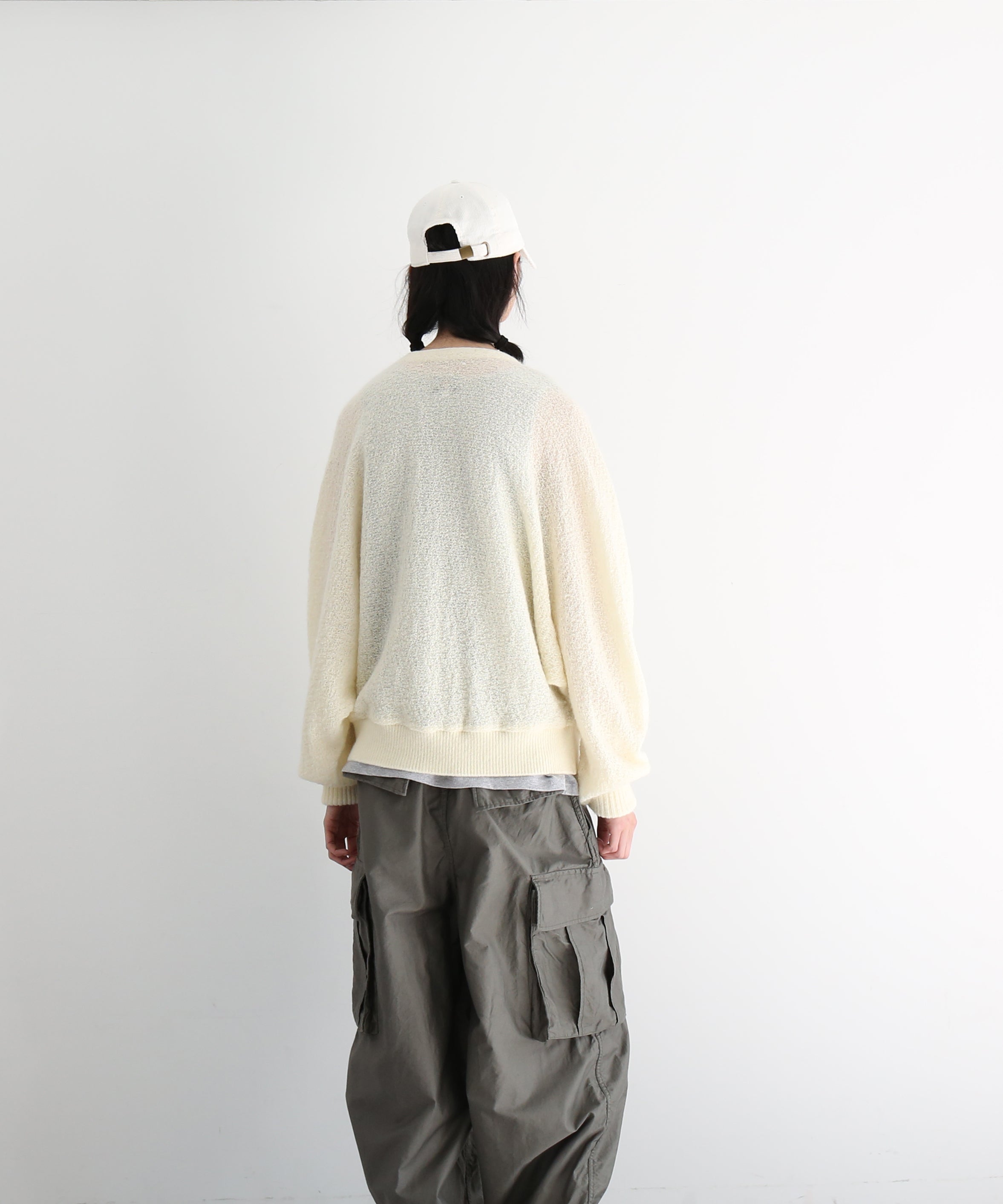 NEEDLES Dolman sweater -crepe weave- "IVORY"