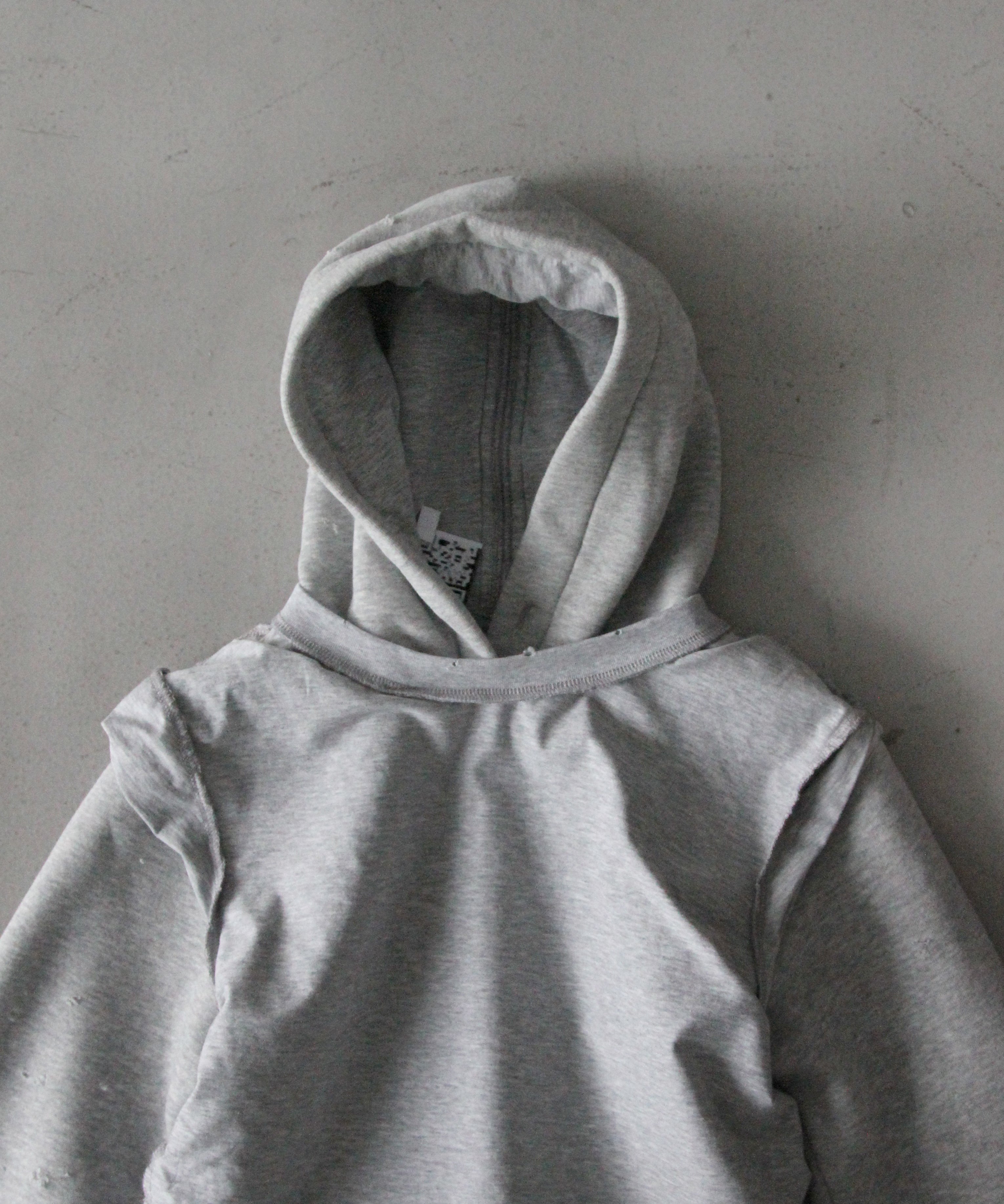 NATASHA ZINKO Multi layer t-shirt hoodie "GREY"