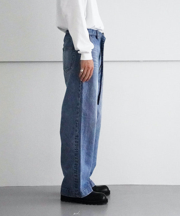 yass【ヤス】BELTED DENIM TROUSER USED 