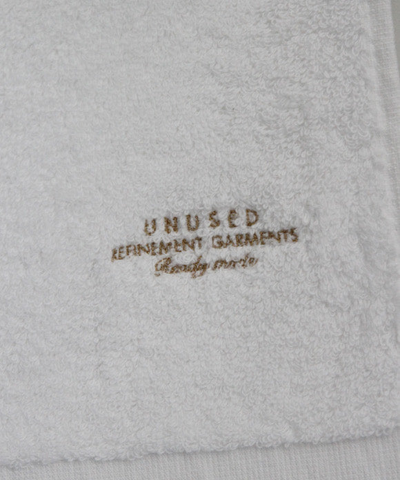 UNUSED fringe towel "WHITE"