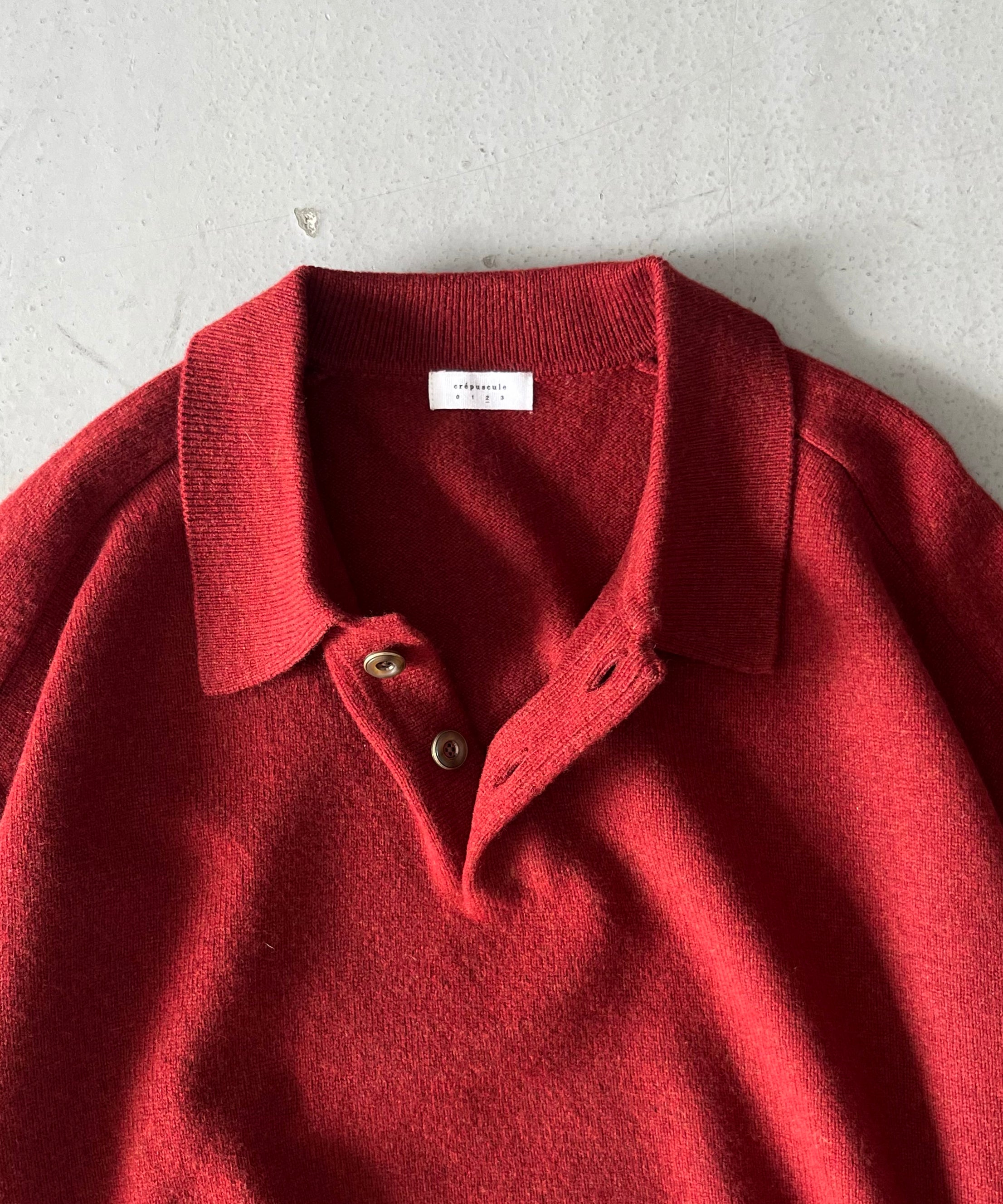 crepuscule M-g knit polo "RED"