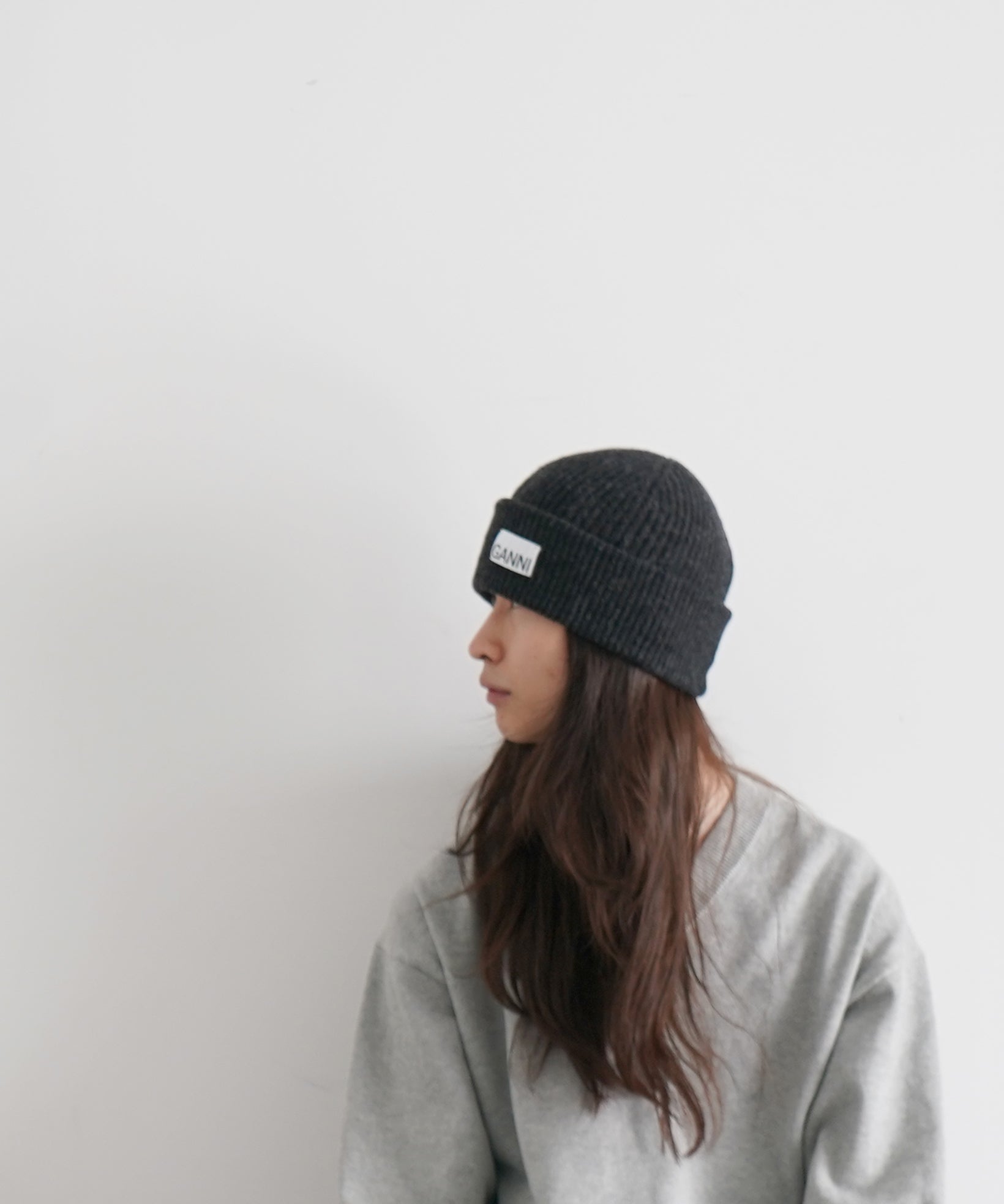 GANNI Light Structured Rib Knit Beanie（ニットキャップ
