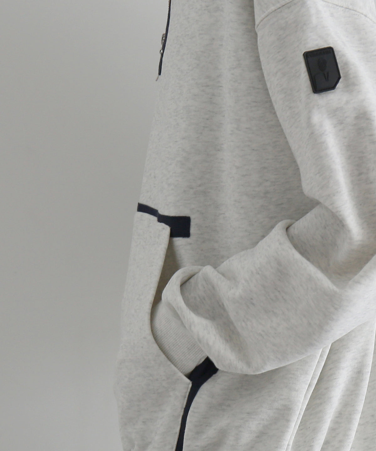 PHINGERIN Quarter zip sweatshirt "A:OATMEAL"