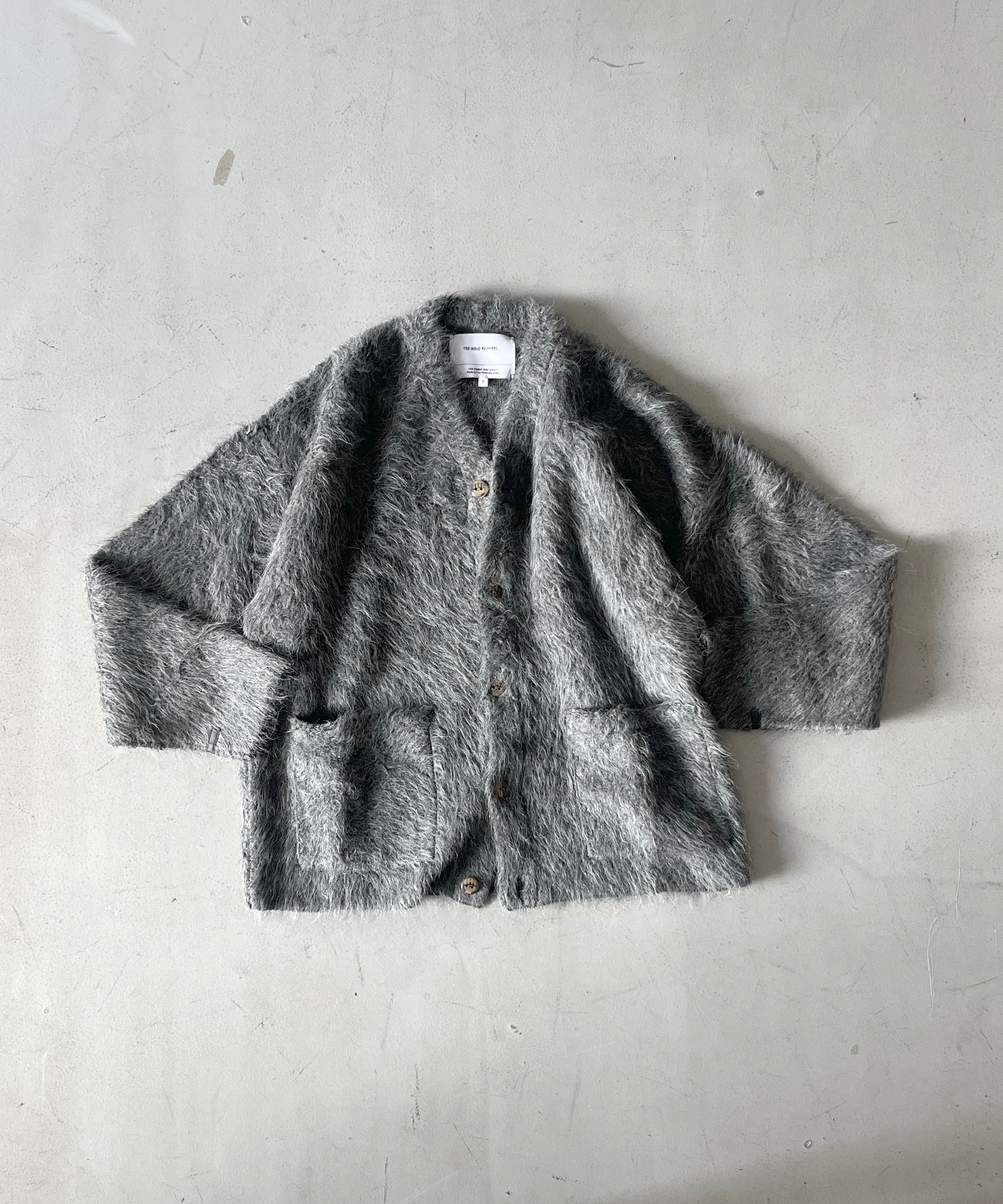 The Inoue Brothers Suri alpaca cardigan "BLACK"