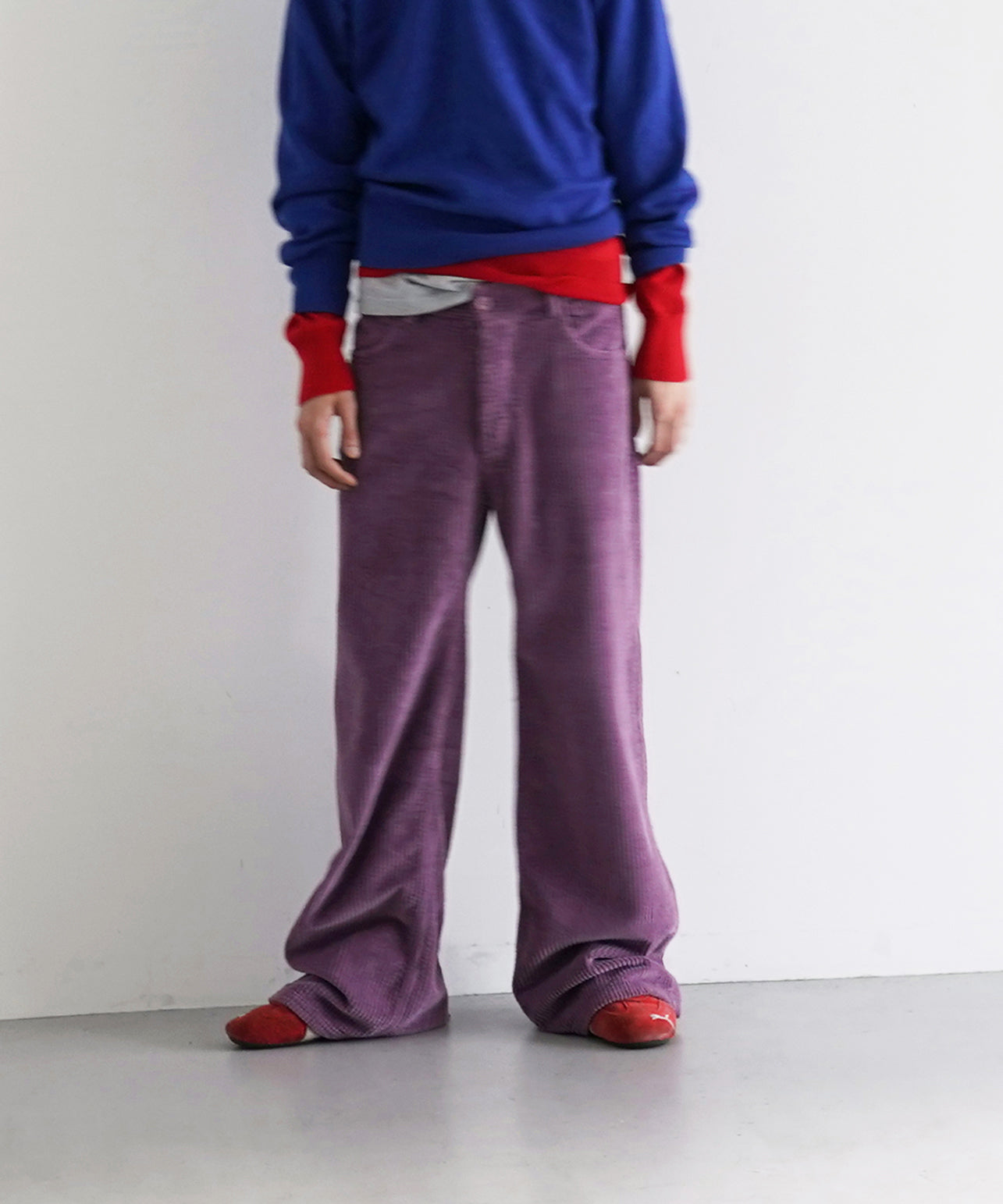 Baserange Tajo wide pants men "CUE PURPLE"