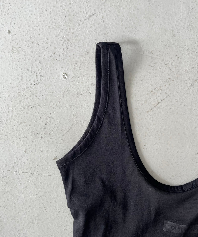 OUR LEGACY Blade tank "BLACK STOCKING JERSEY"