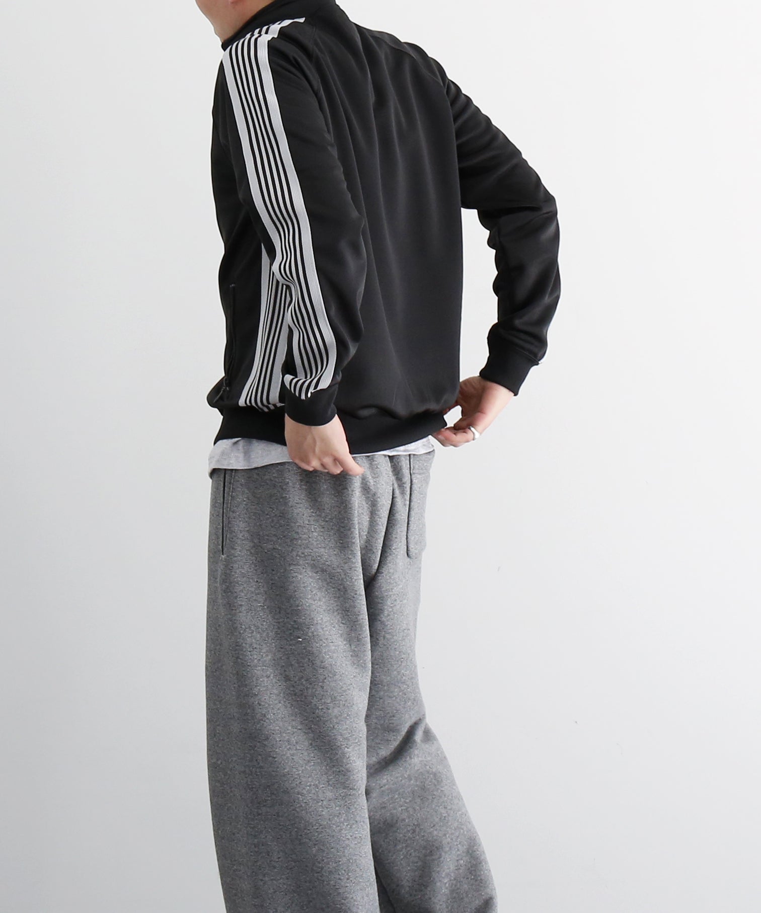 NEEDLES Track jacket - poly smooth "CHARCOAL"