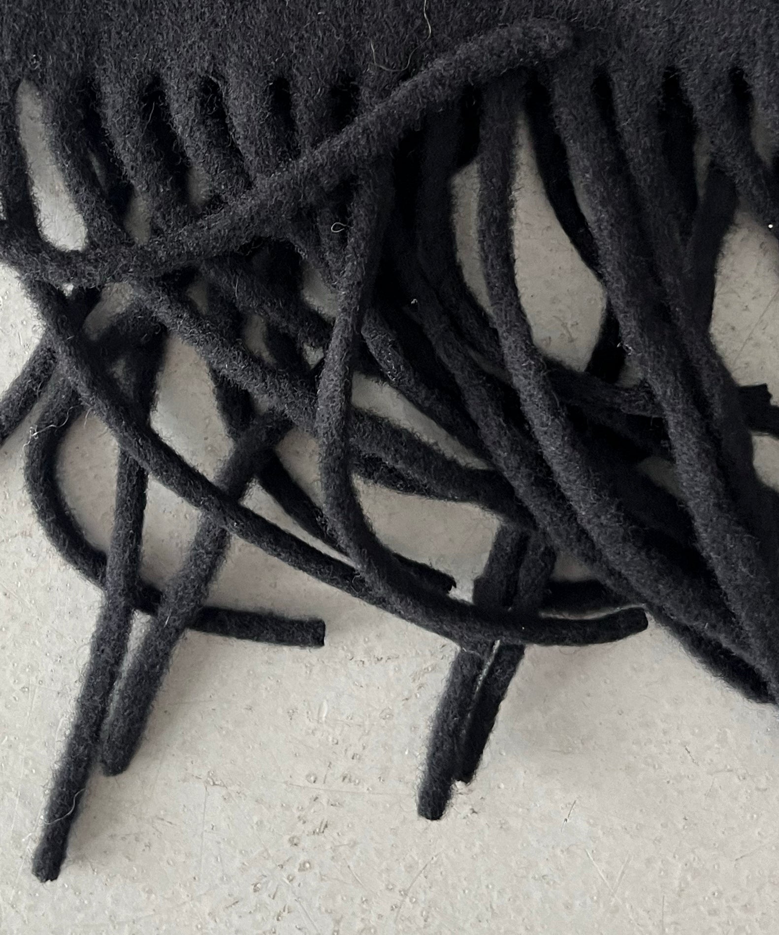 OUR LEGACY Estate scarf "BLACK DOUBLE WOOL"