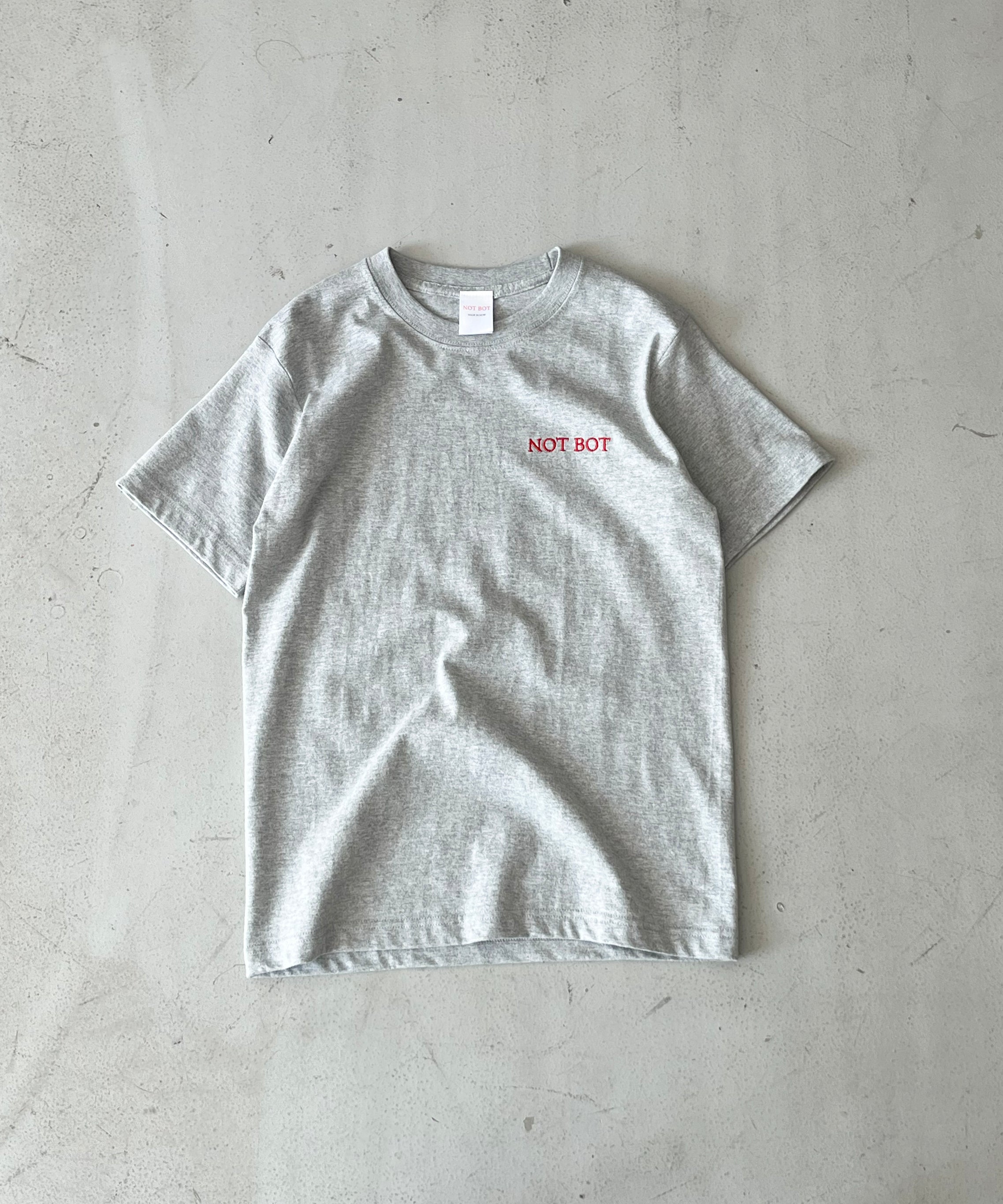 NOT BOT NOT BOT Logo t-shirt "TOP GRAY"